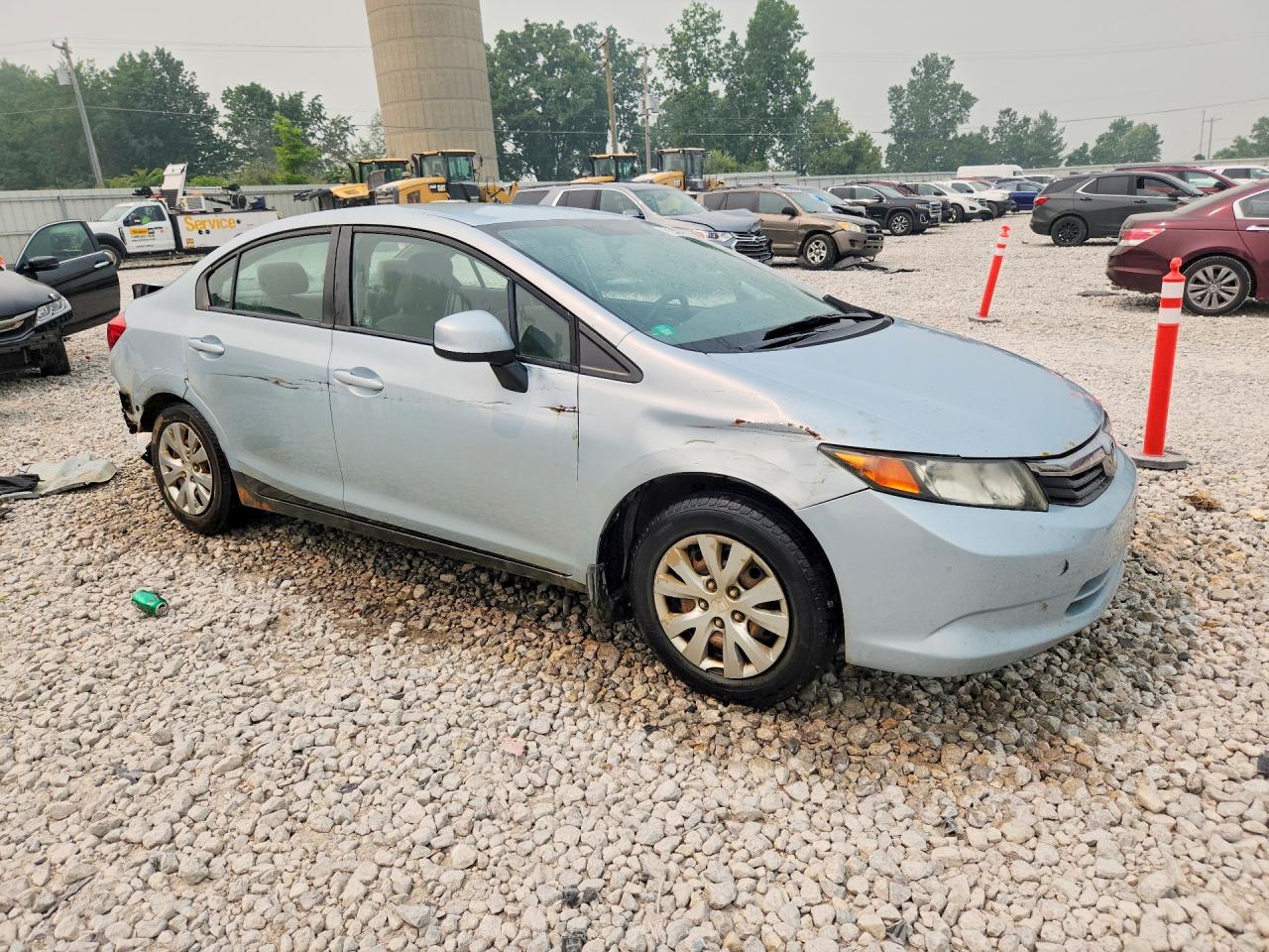 2012 Honda Civic Lx Blue vin: 19XFB2F57CE085353