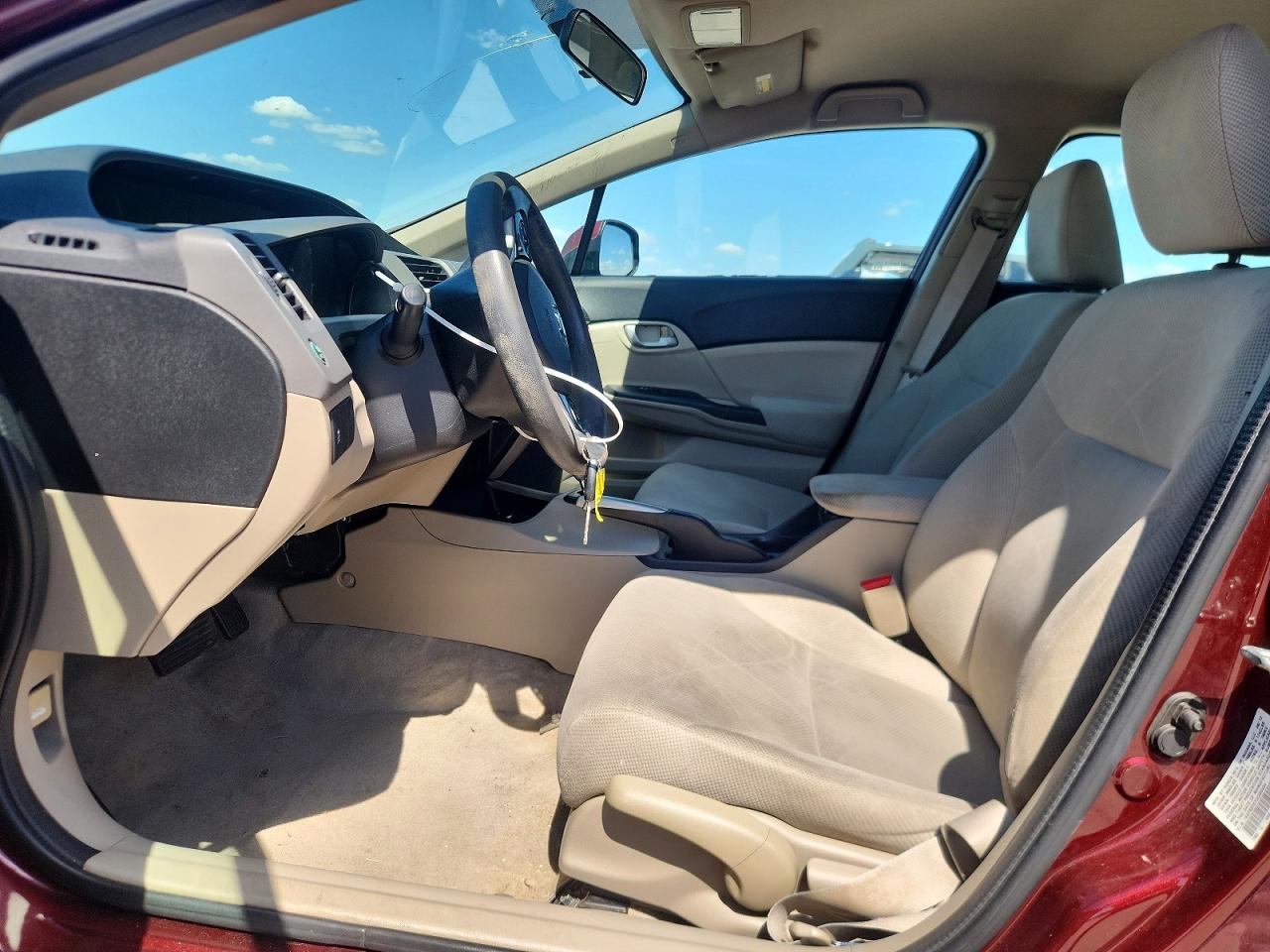 2012 Honda Civic Lx Maroon vin: 19XFB2F57CE089404