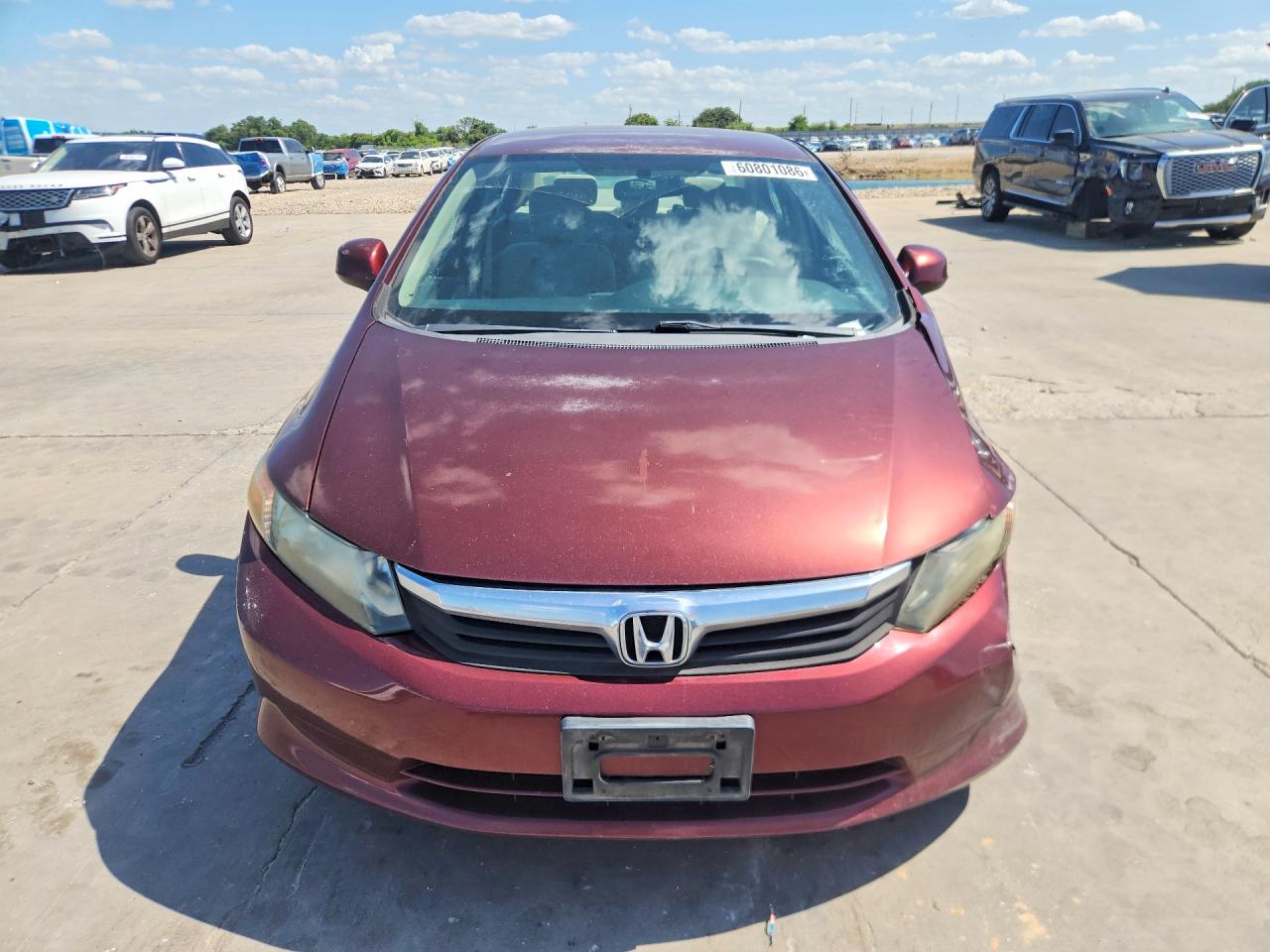 2012 Honda Civic Lx Maroon vin: 19XFB2F57CE089404
