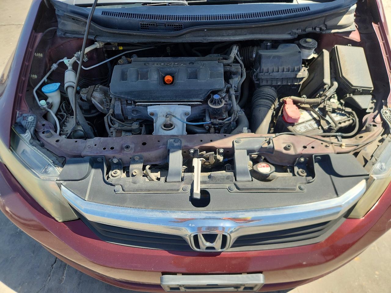 2012 Honda Civic Lx Maroon vin: 19XFB2F57CE089404