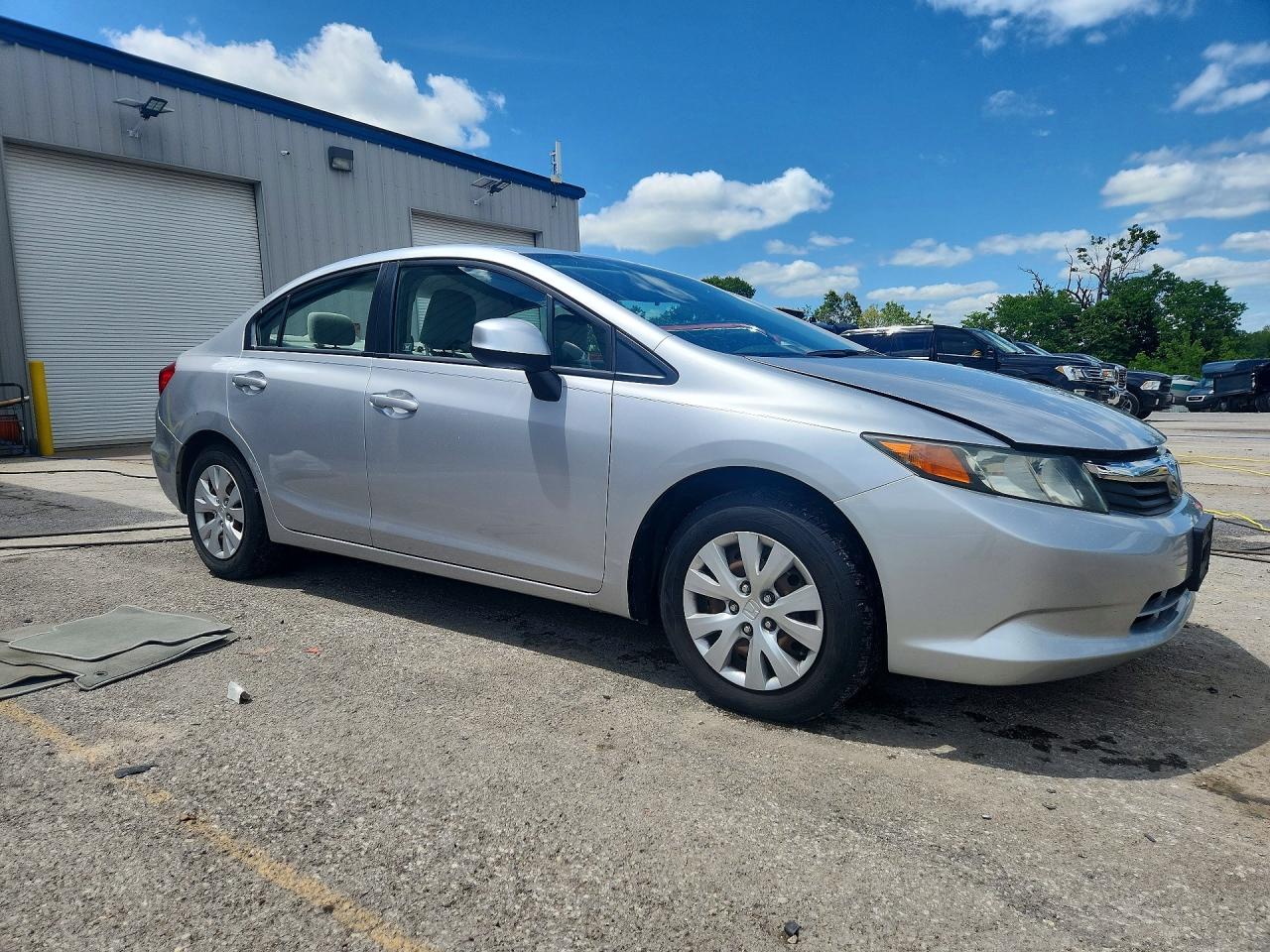 2012 Honda Civic Lx Silver vin: 19XFB2F57CE100417