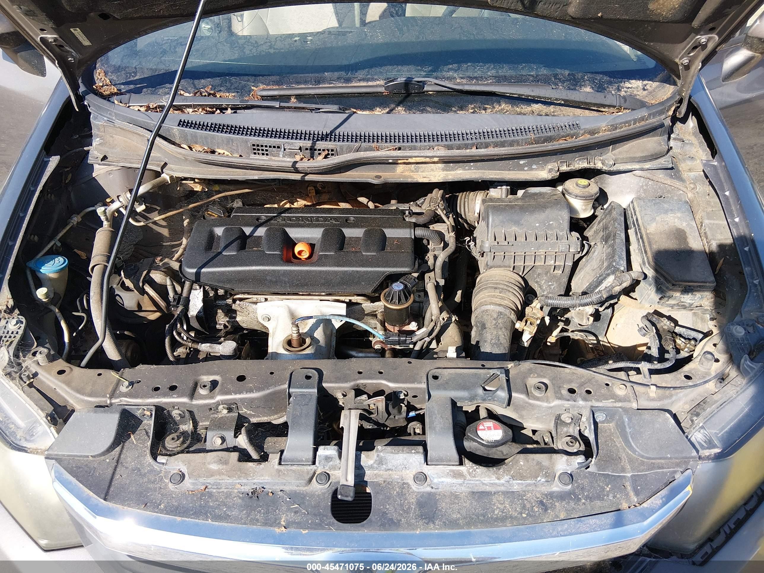 2012 Honda Civic Lx Gray vin: 19XFB2F57CE103351