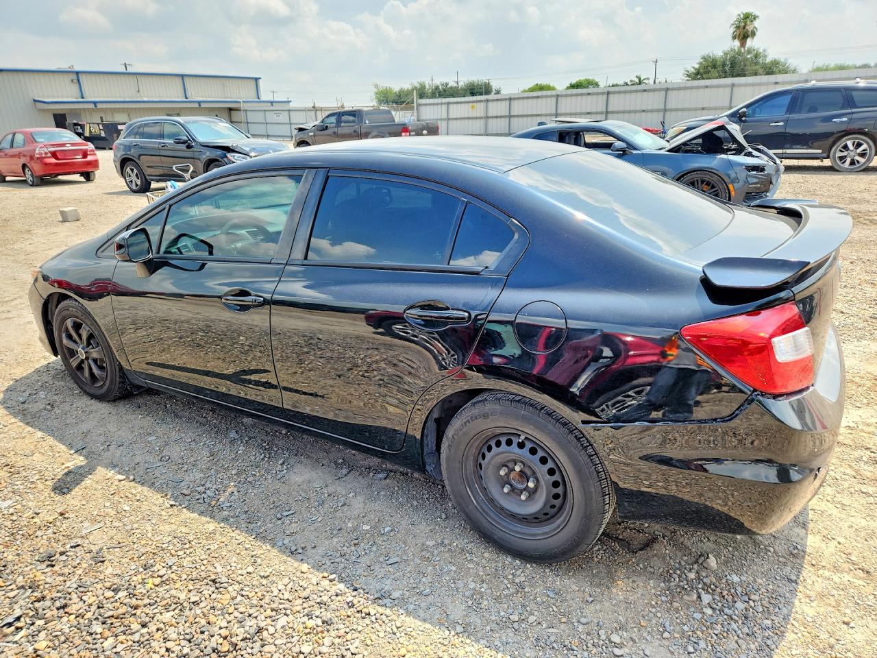 2012 Honda Civic Lx Black vin: 19XFB2F57CE107738