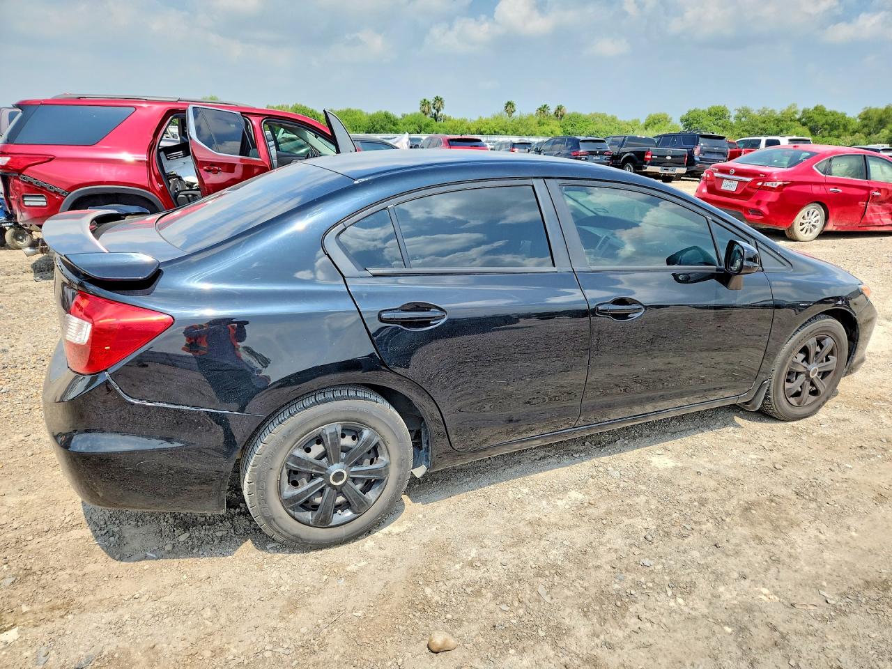 2012 Honda Civic Lx Black vin: 19XFB2F57CE107738