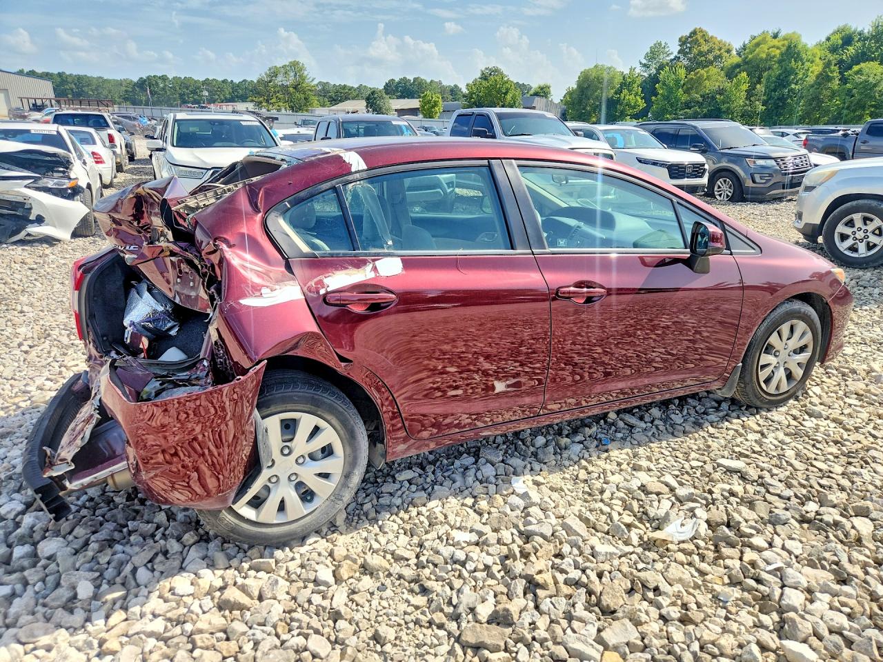 2012 Honda Civic Lx Бордовый vin: 19XFB2F57CE108503