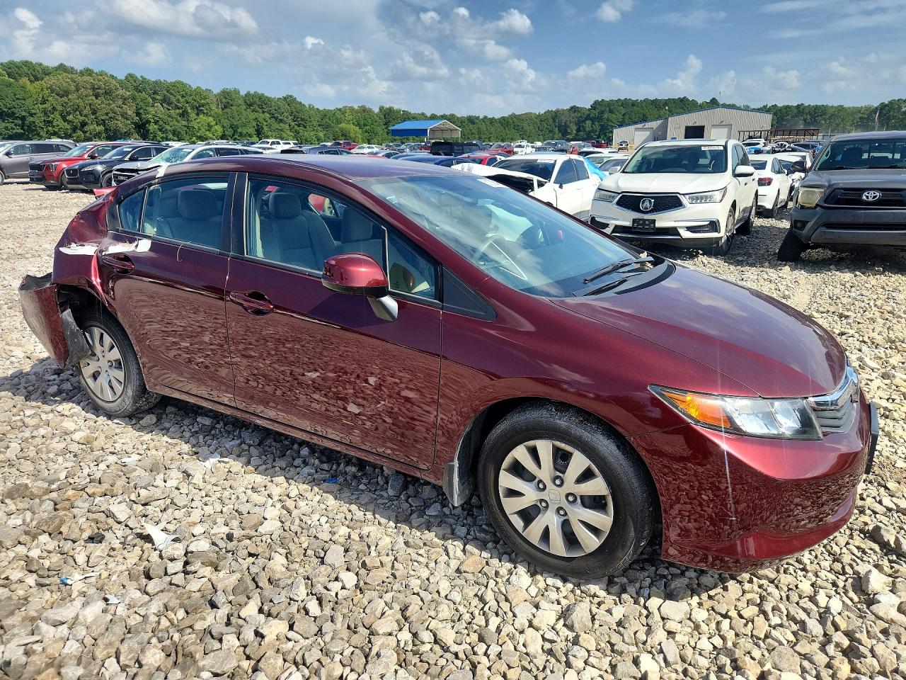 2012 Honda Civic Lx Бордовый vin: 19XFB2F57CE108503