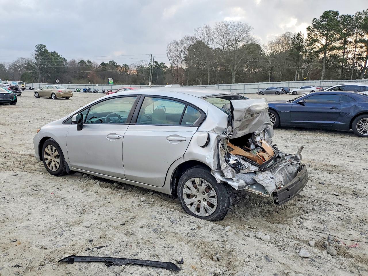 2012 Honda Civic Lx Silver vin: 19XFB2F57CE109960