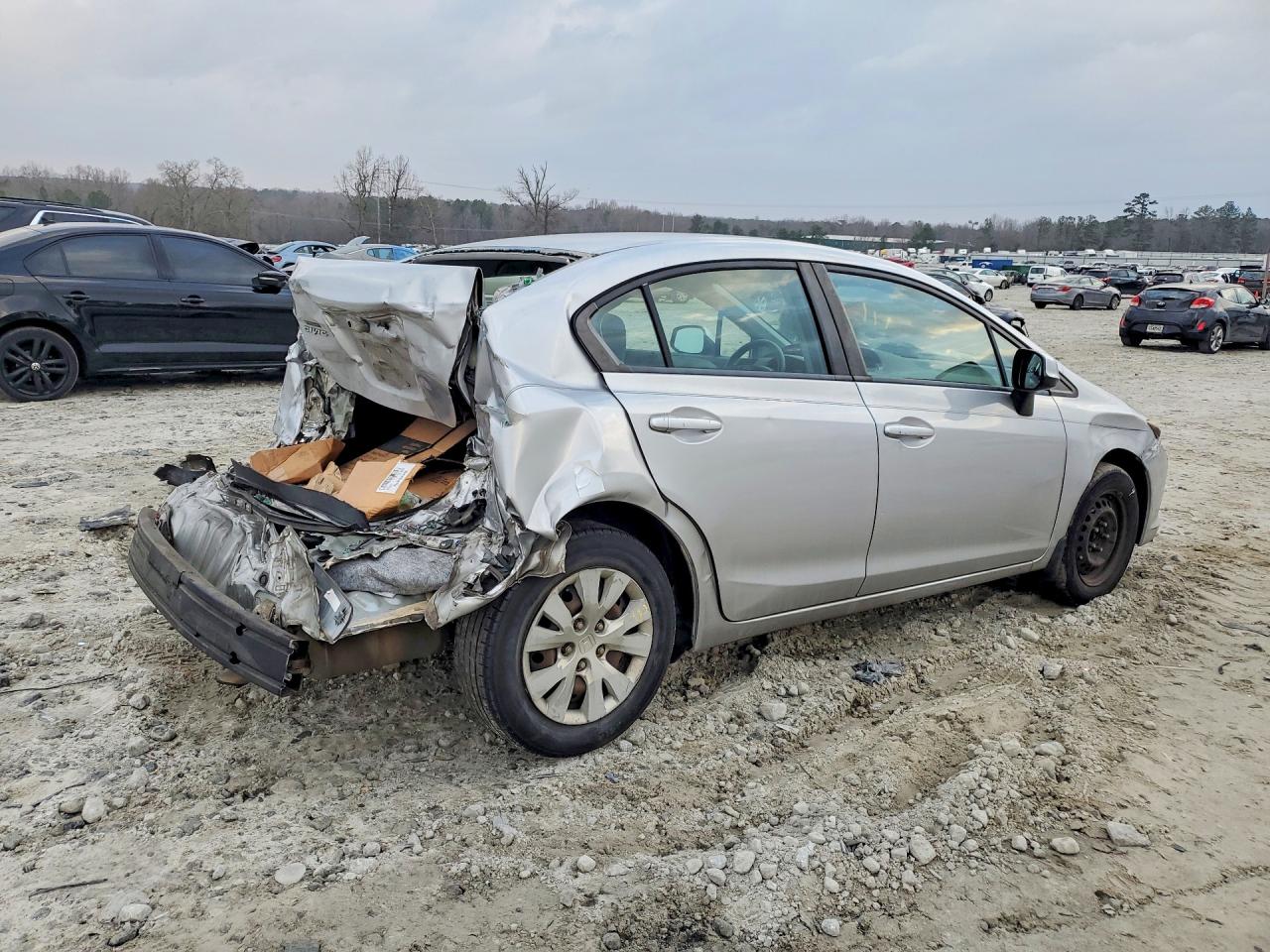 2012 Honda Civic Lx Silver vin: 19XFB2F57CE109960