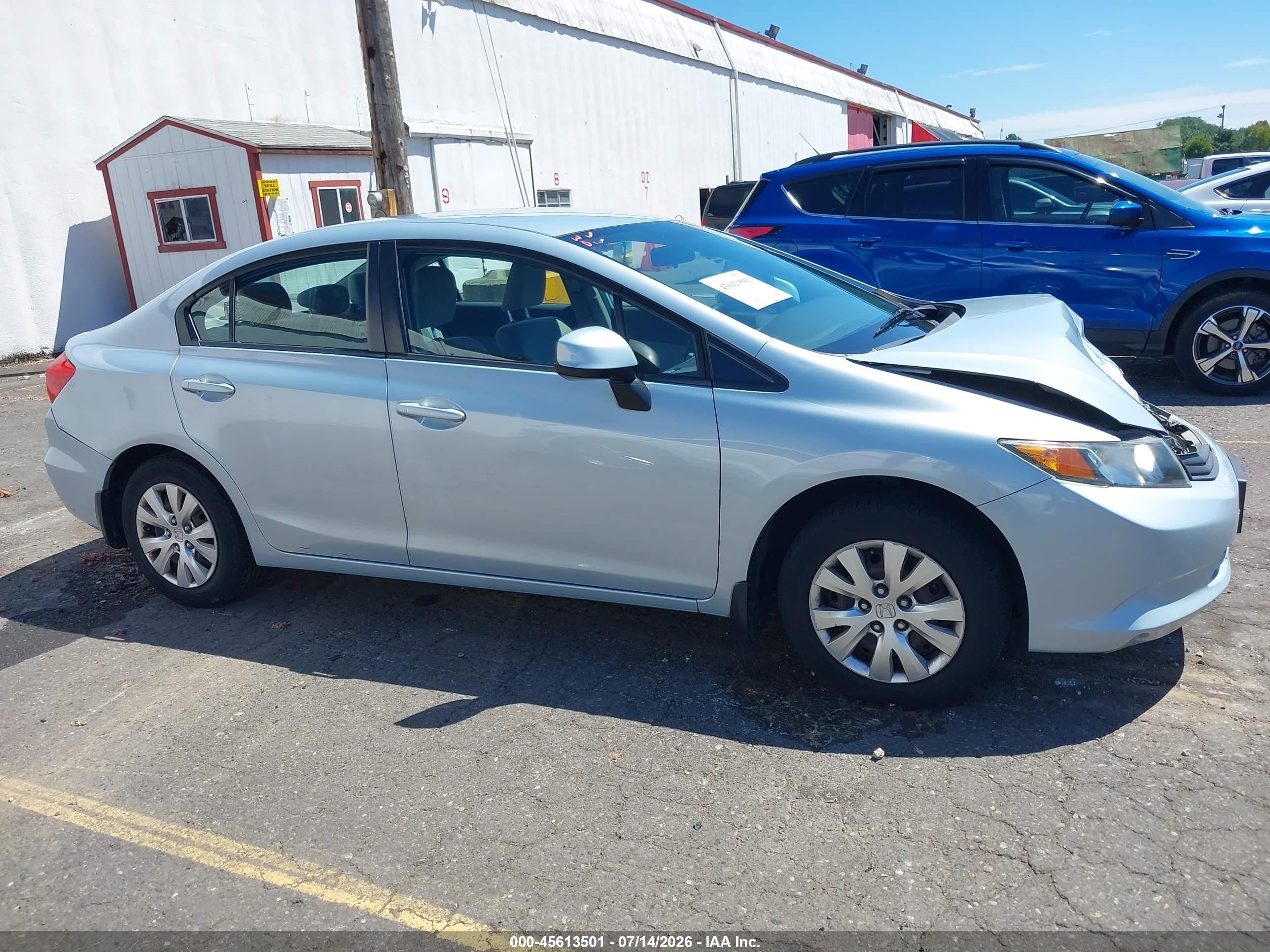 2012 Honda Civic Lx Silver vin: 19XFB2F57CE309916