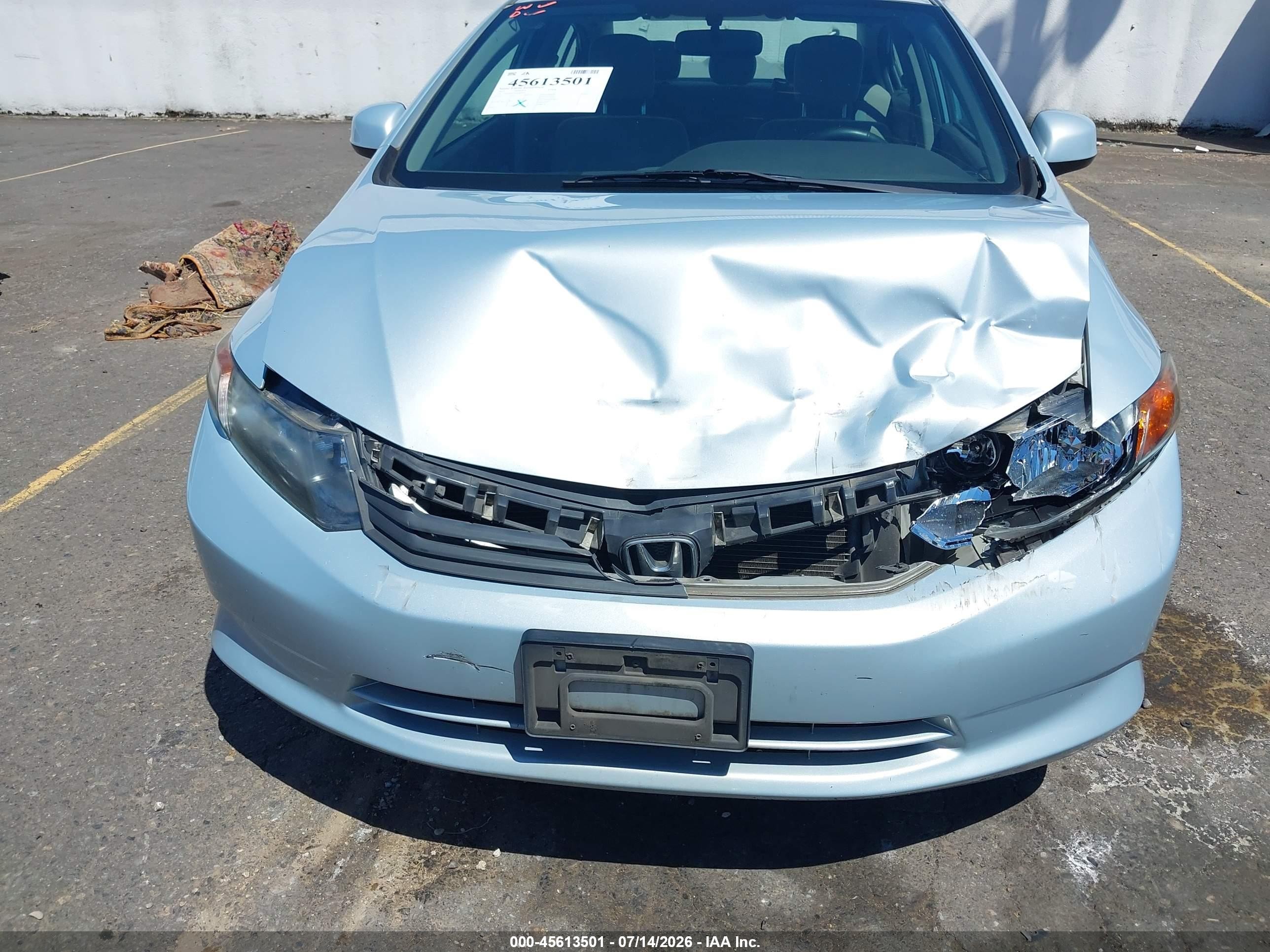 2012 Honda Civic Lx Silver vin: 19XFB2F57CE309916