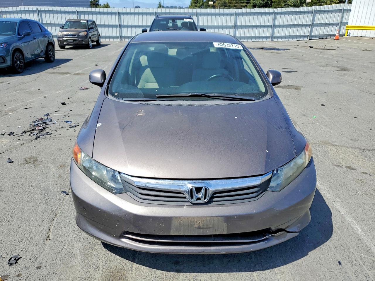 2012 Honda Civic Lx Gray vin: 19XFB2F57CE316476