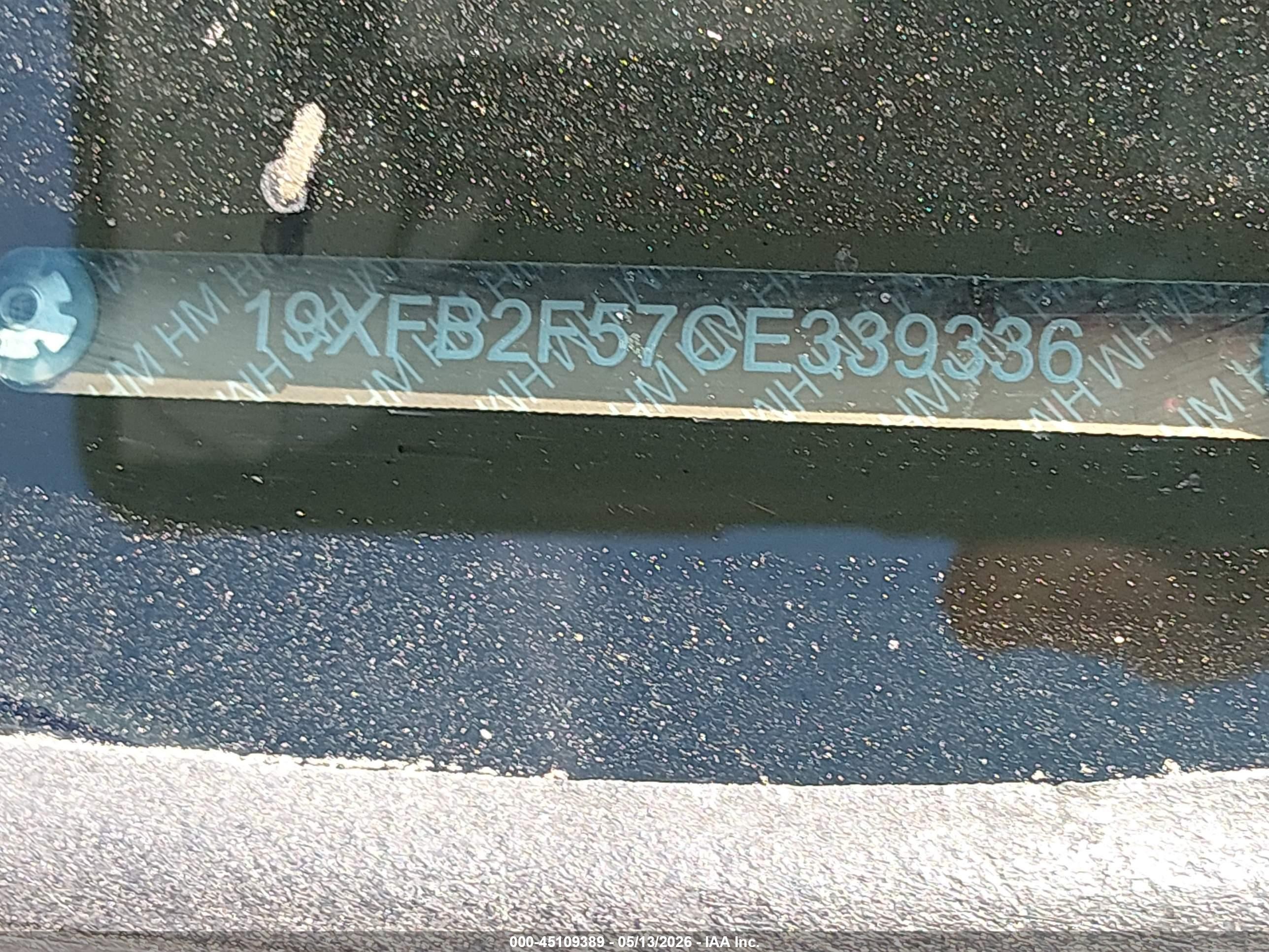 2012 Honda Civic Lx Серый vin: 19XFB2F57CE339336