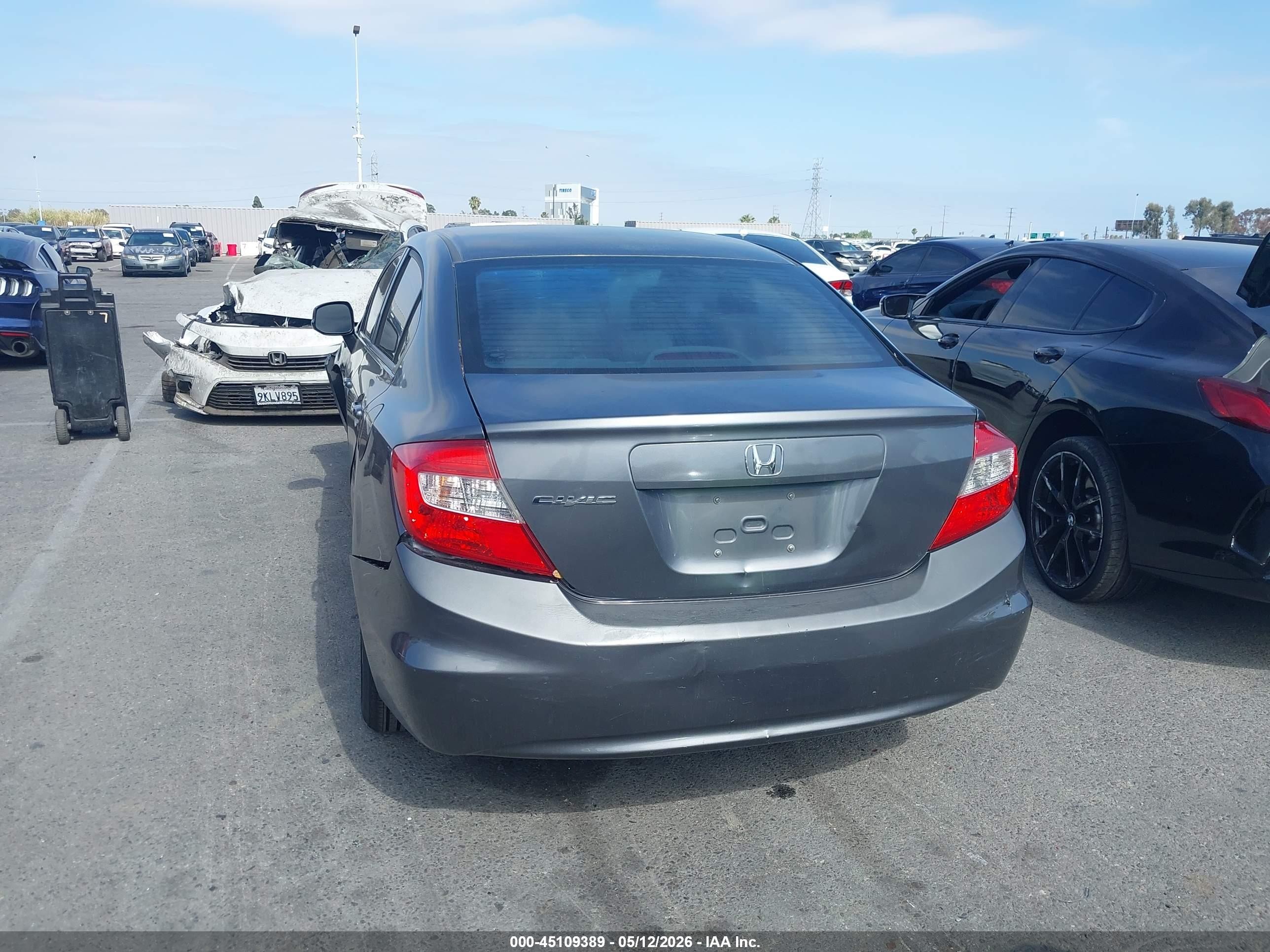 2012 Honda Civic Lx Серый vin: 19XFB2F57CE339336