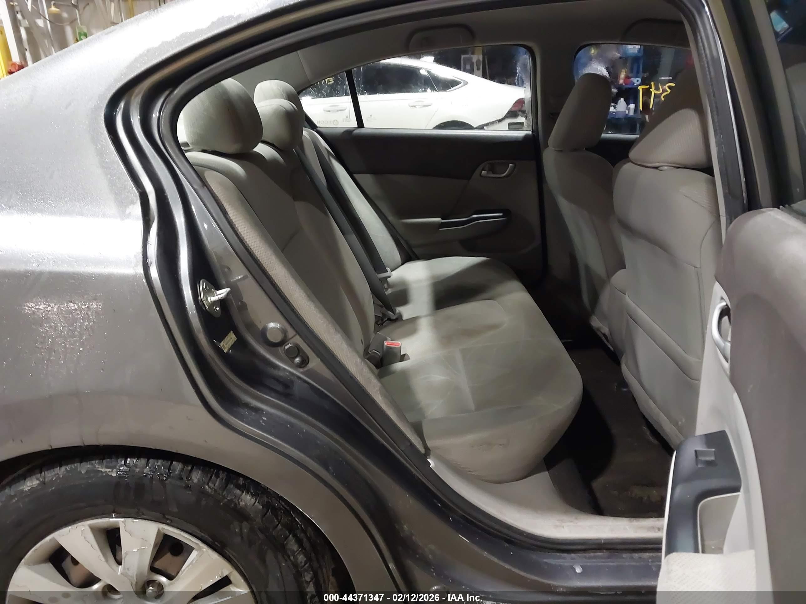 2012 Honda Civic Lx Gray vin: 19XFB2F57CE341992