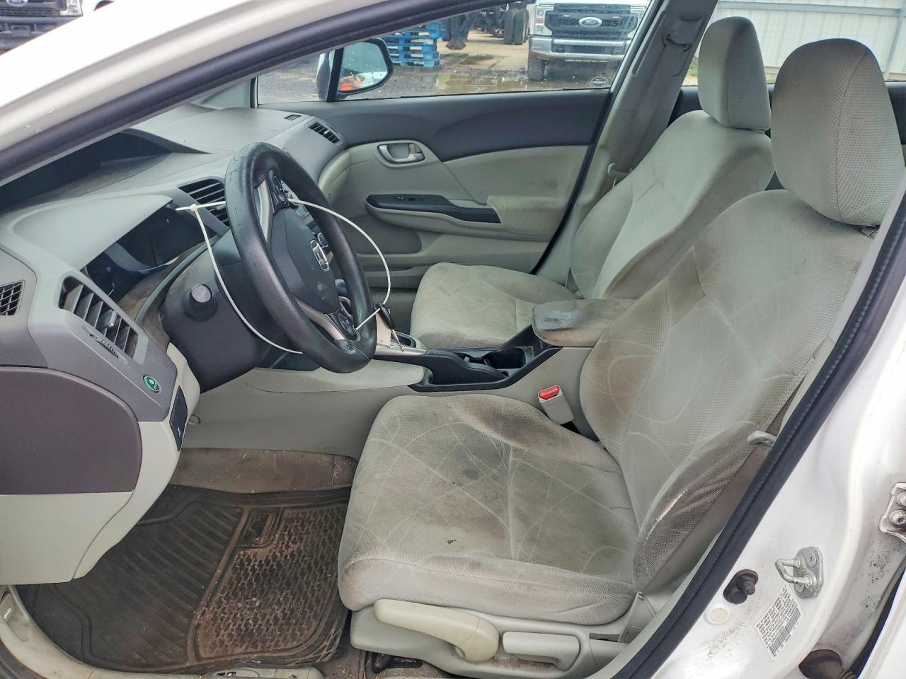 2012 Honda Civic Lx White vin: 19XFB2F57CE359490