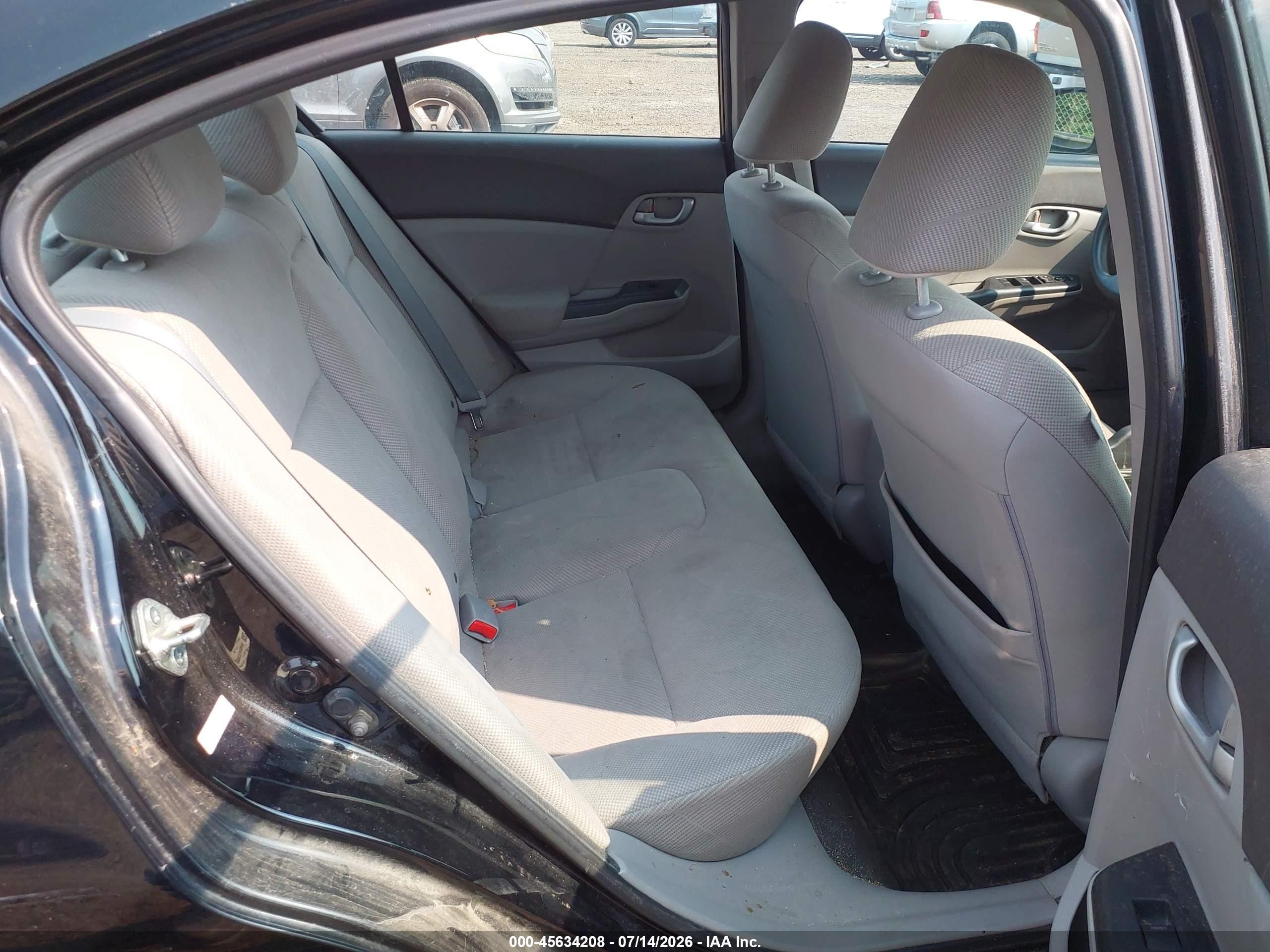 2012 Honda Civic Lx Black vin: 19XFB2F57CE360509