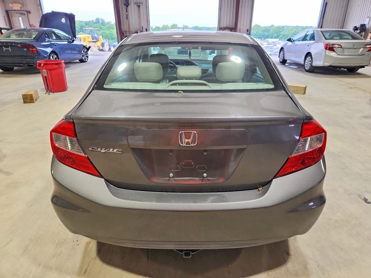 2012 Honda Civic Lx Gray vin: 19XFB2F57CE362082