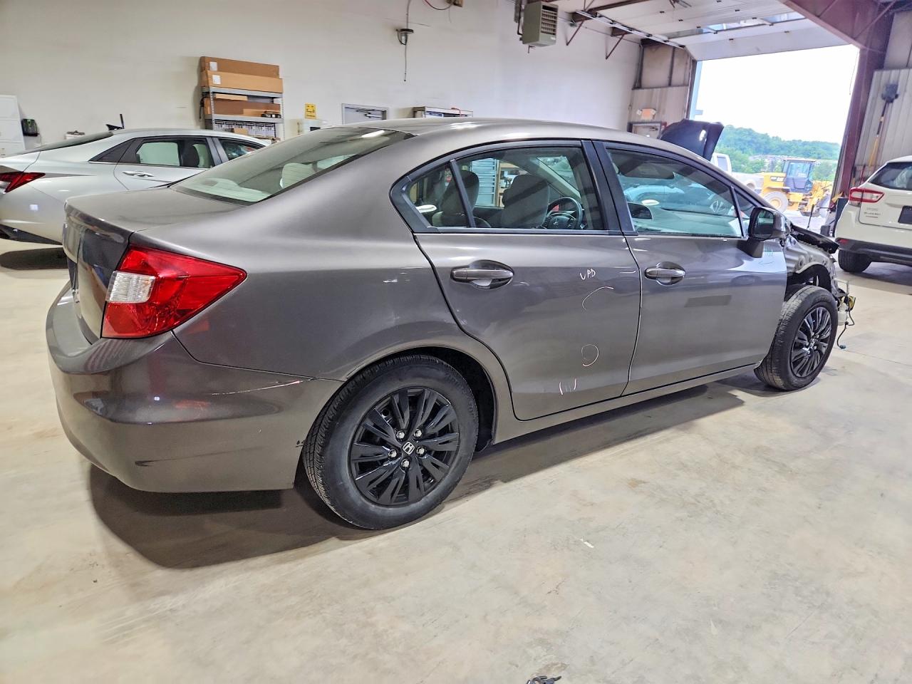 2012 Honda Civic Lx Gray vin: 19XFB2F57CE362082