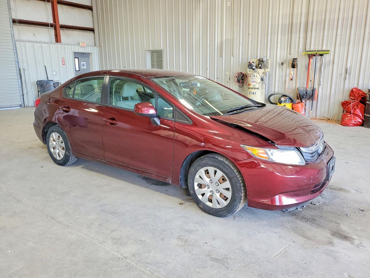 2012 Honda Civic Lx Бордовый vin: 19XFB2F57CE371266