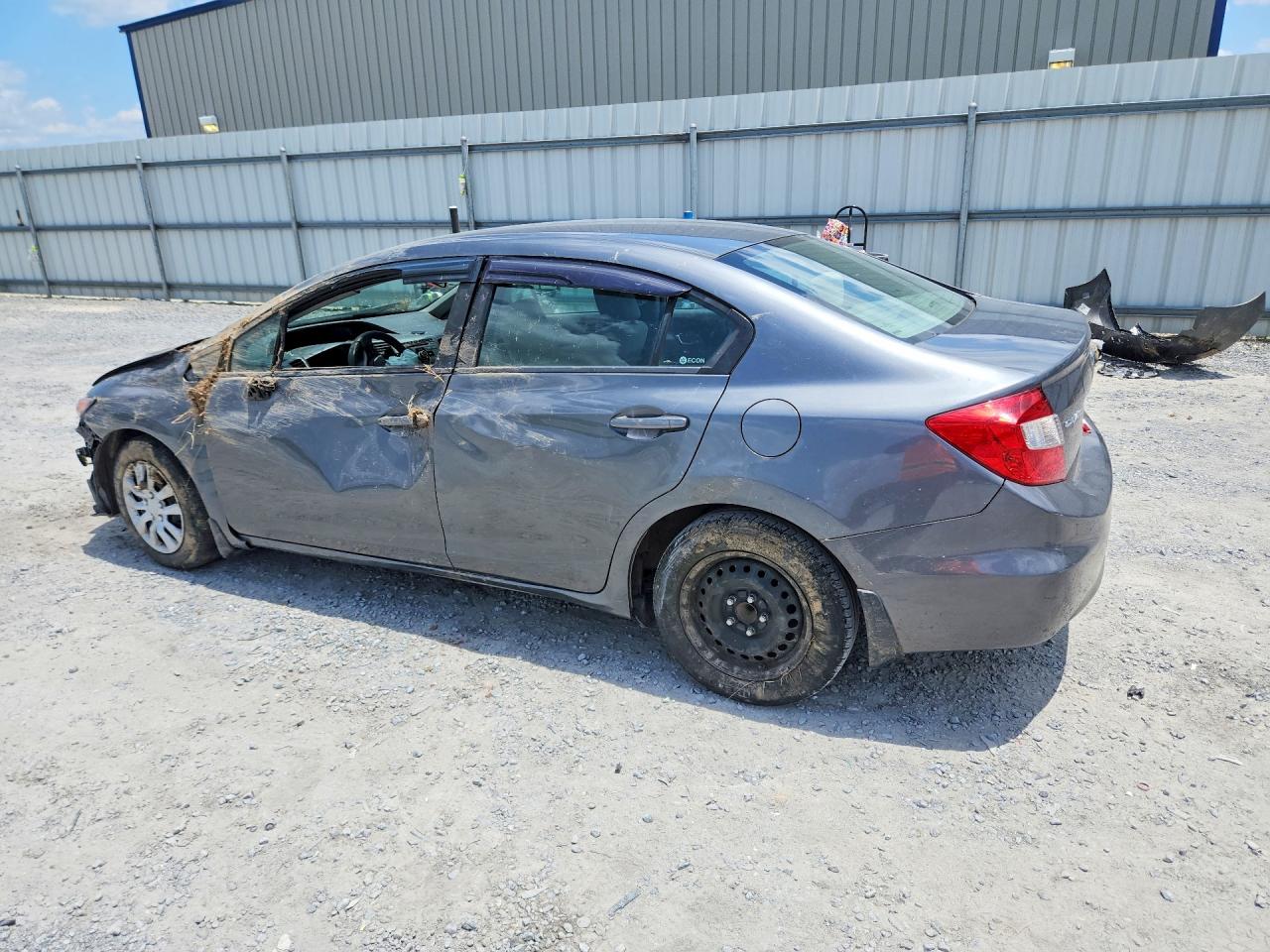 2012 Honda Civic Lx Silver vin: 19XFB2F57CE377665