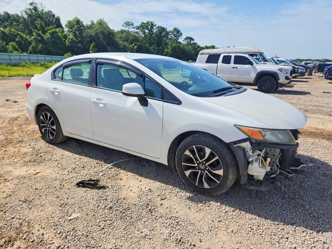 2012 Honda Civic Lx White vin: 19XFB2F57CE383188