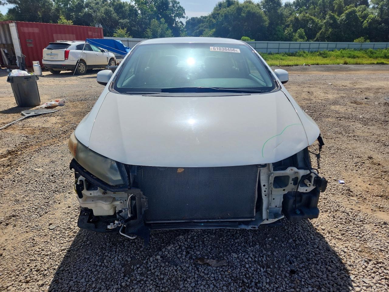 2012 Honda Civic Lx White vin: 19XFB2F57CE383188