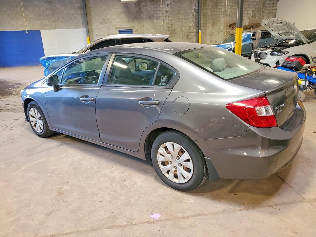 2012 Honda Civic Lx Gray vin: 19XFB2F57CE387578