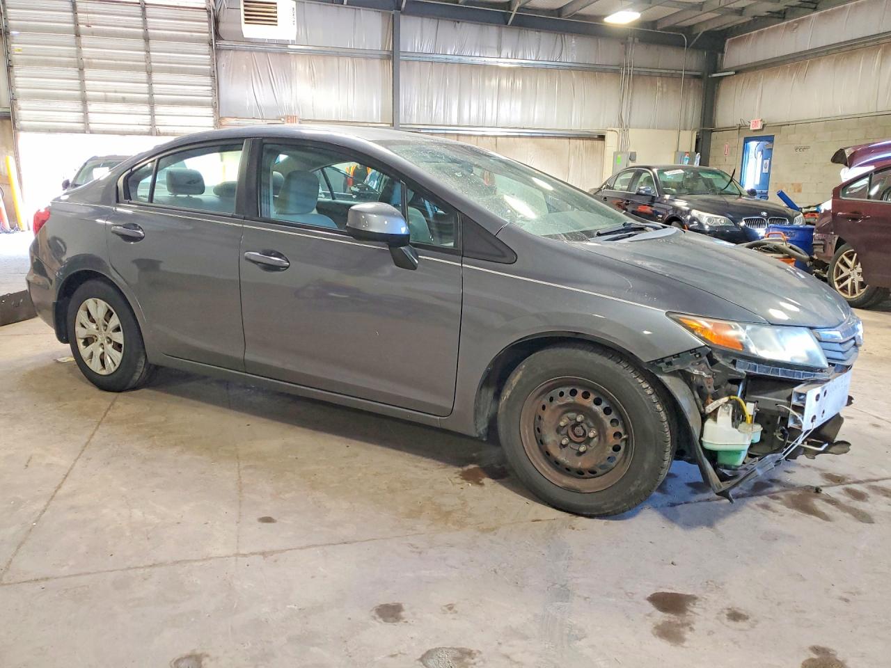 2012 Honda Civic Lx Gray vin: 19XFB2F57CE387578