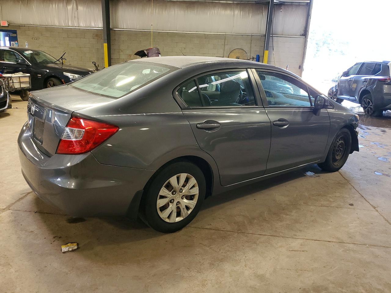 2012 Honda Civic Lx Gray vin: 19XFB2F57CE387578