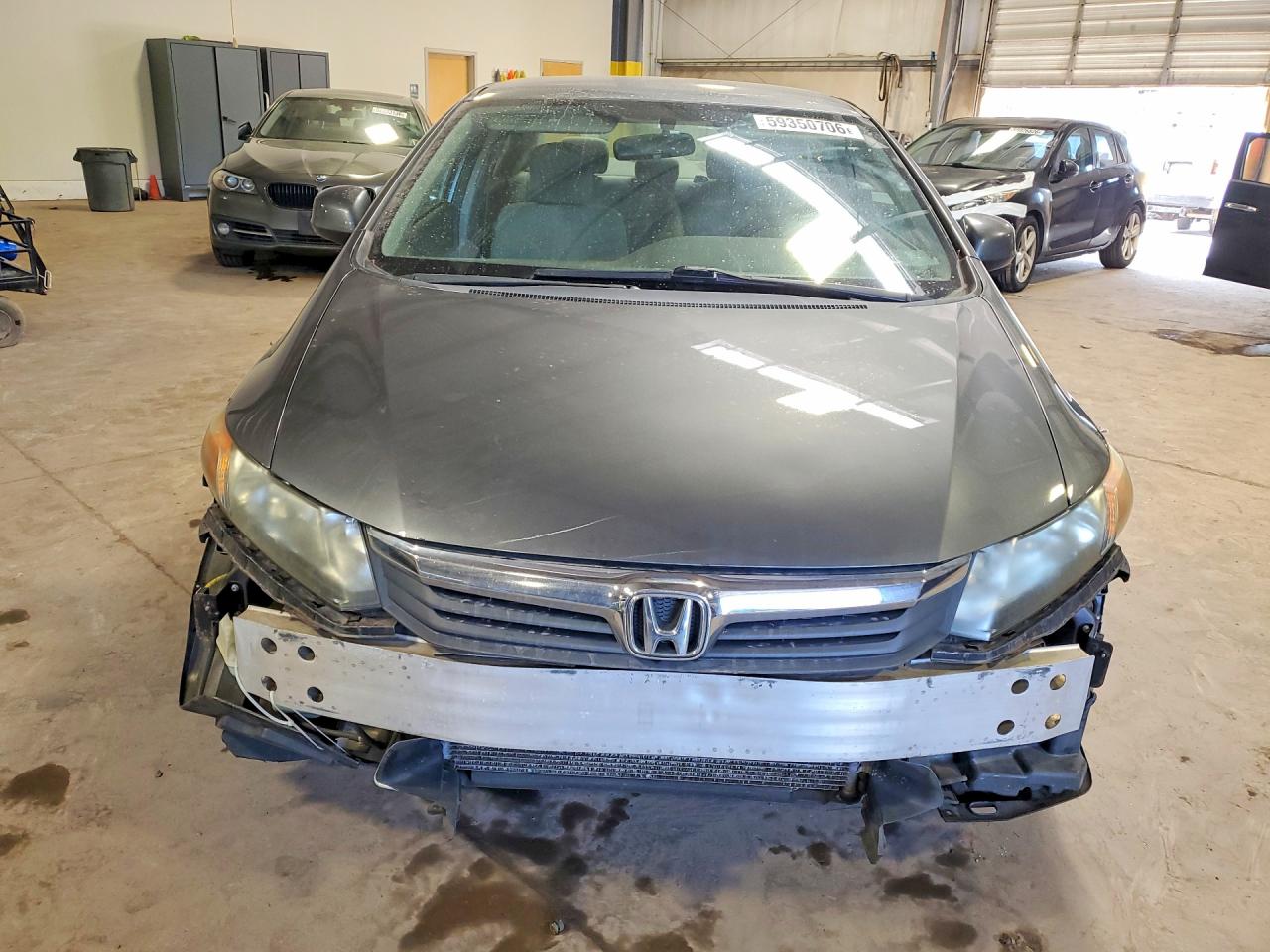 2012 Honda Civic Lx Gray vin: 19XFB2F57CE387578