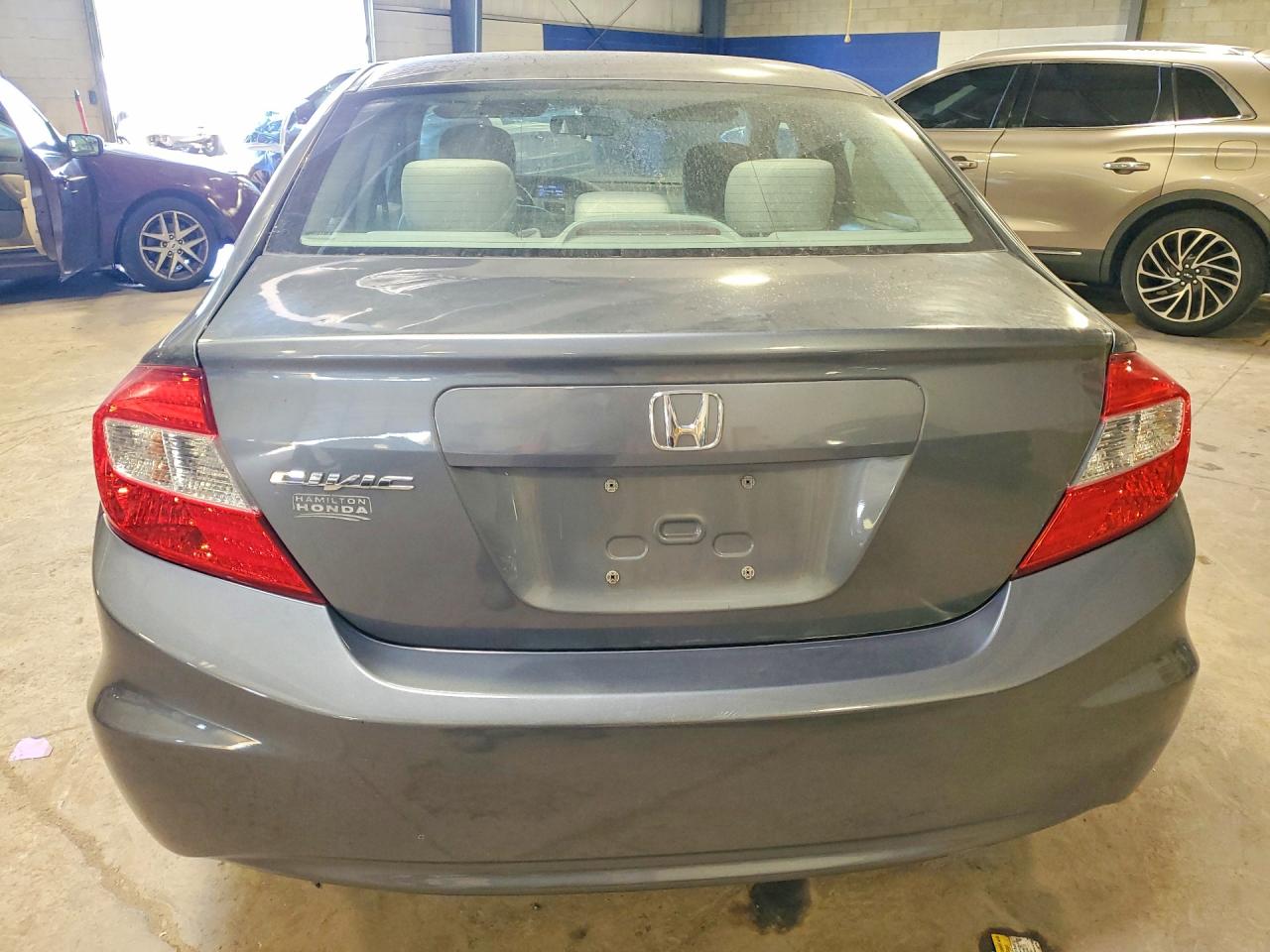 2012 Honda Civic Lx Gray vin: 19XFB2F57CE387578