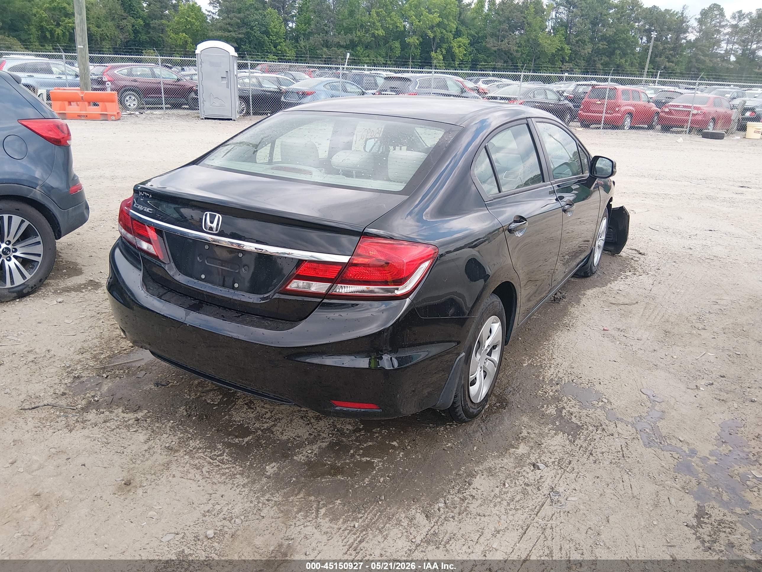 2013 Honda Civic Lx Черный vin: 19XFB2F57DE006734