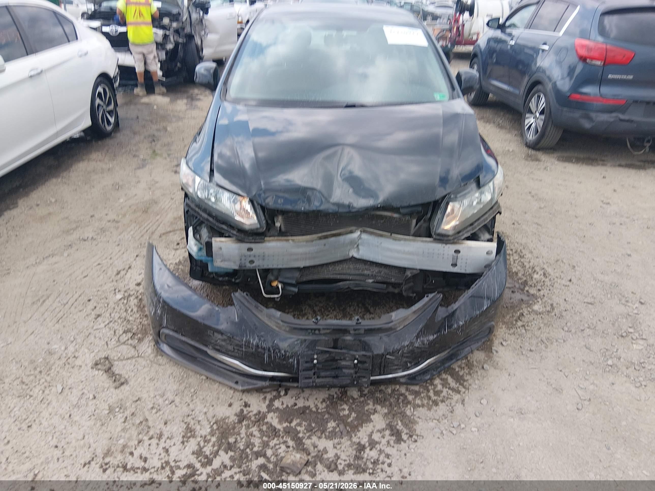 2013 Honda Civic Lx Черный vin: 19XFB2F57DE006734