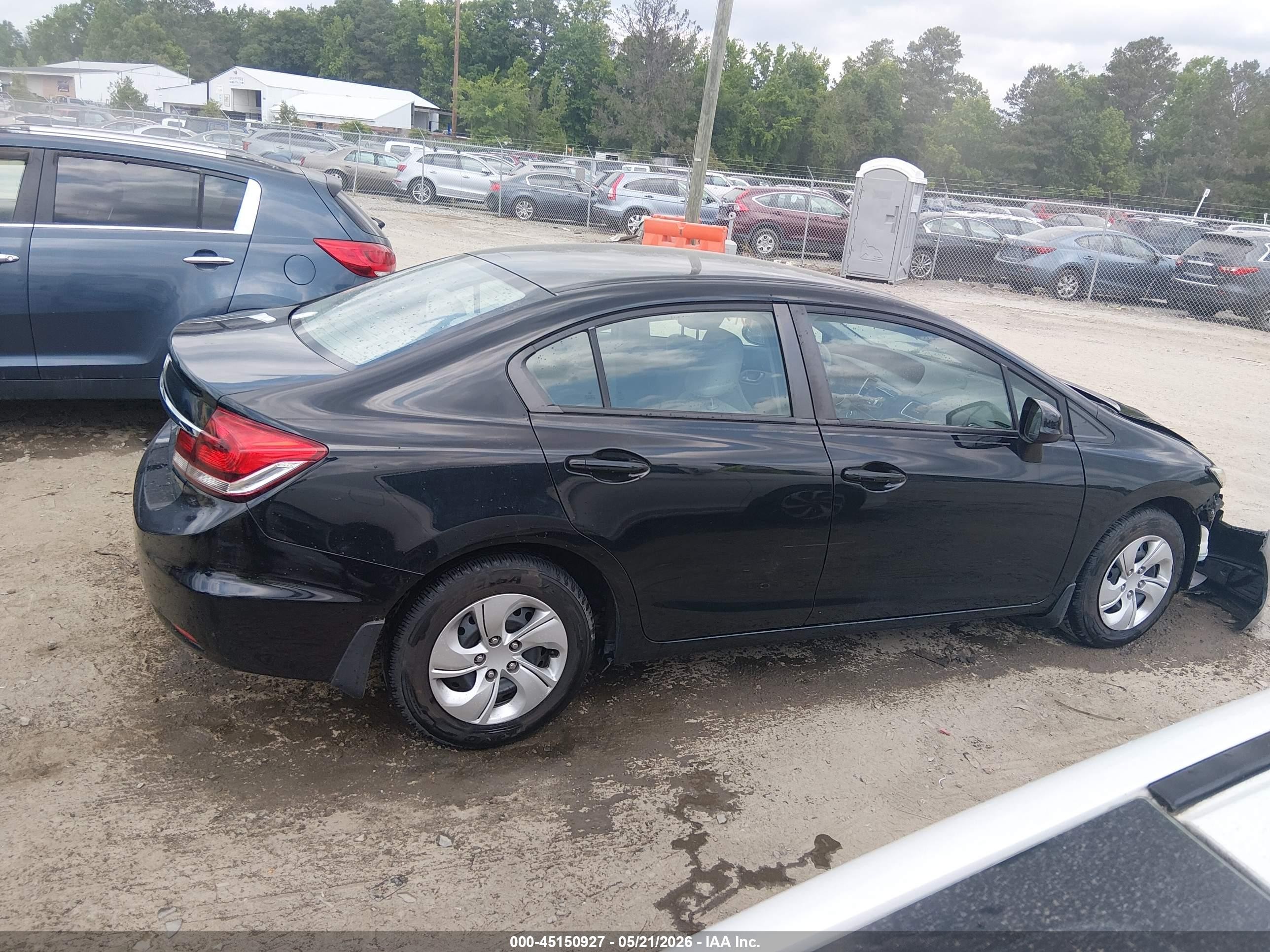 2013 Honda Civic Lx Черный vin: 19XFB2F57DE006734