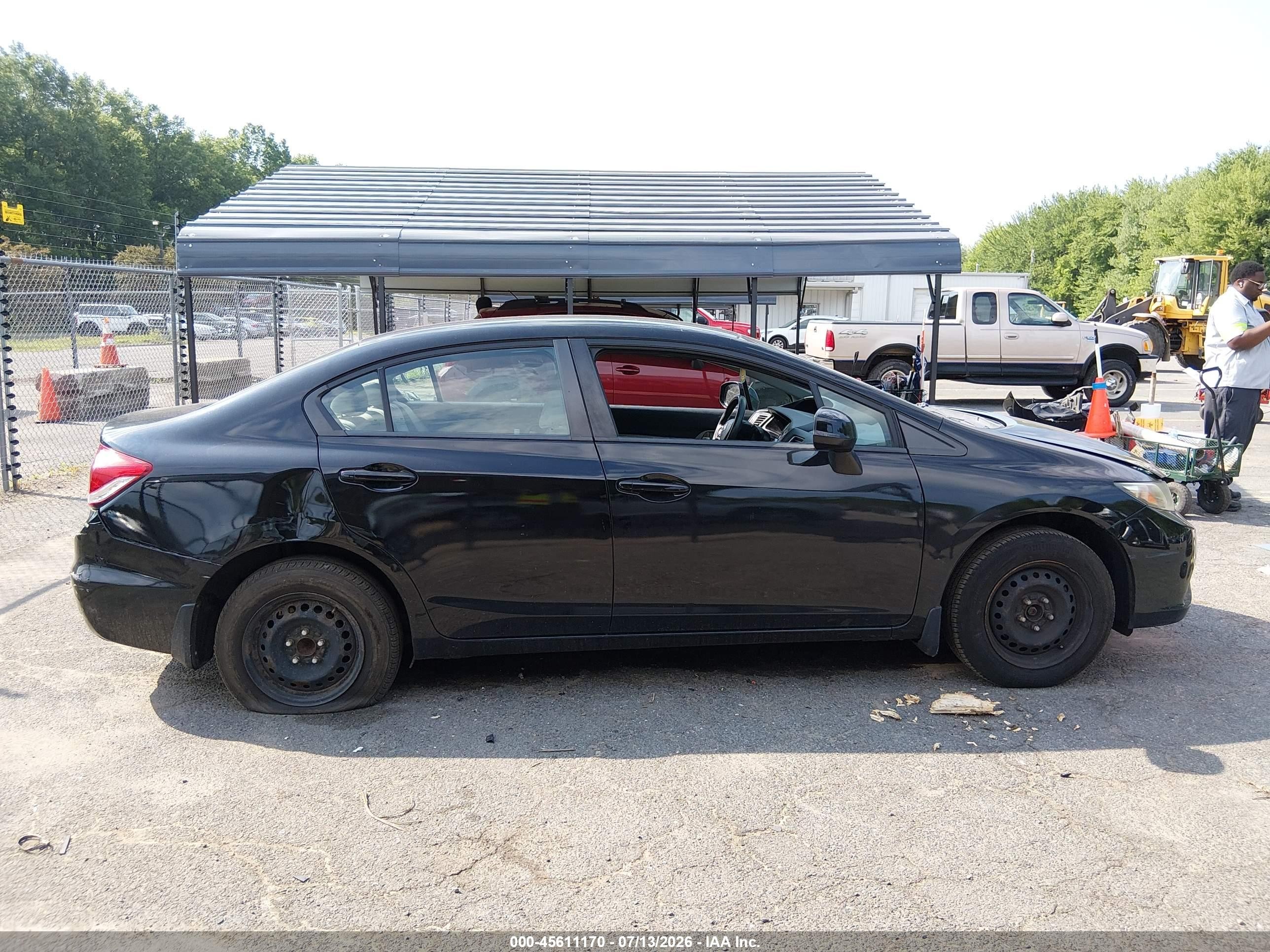 2013 Honda Civic Lx Черный vin: 19XFB2F57DE018835