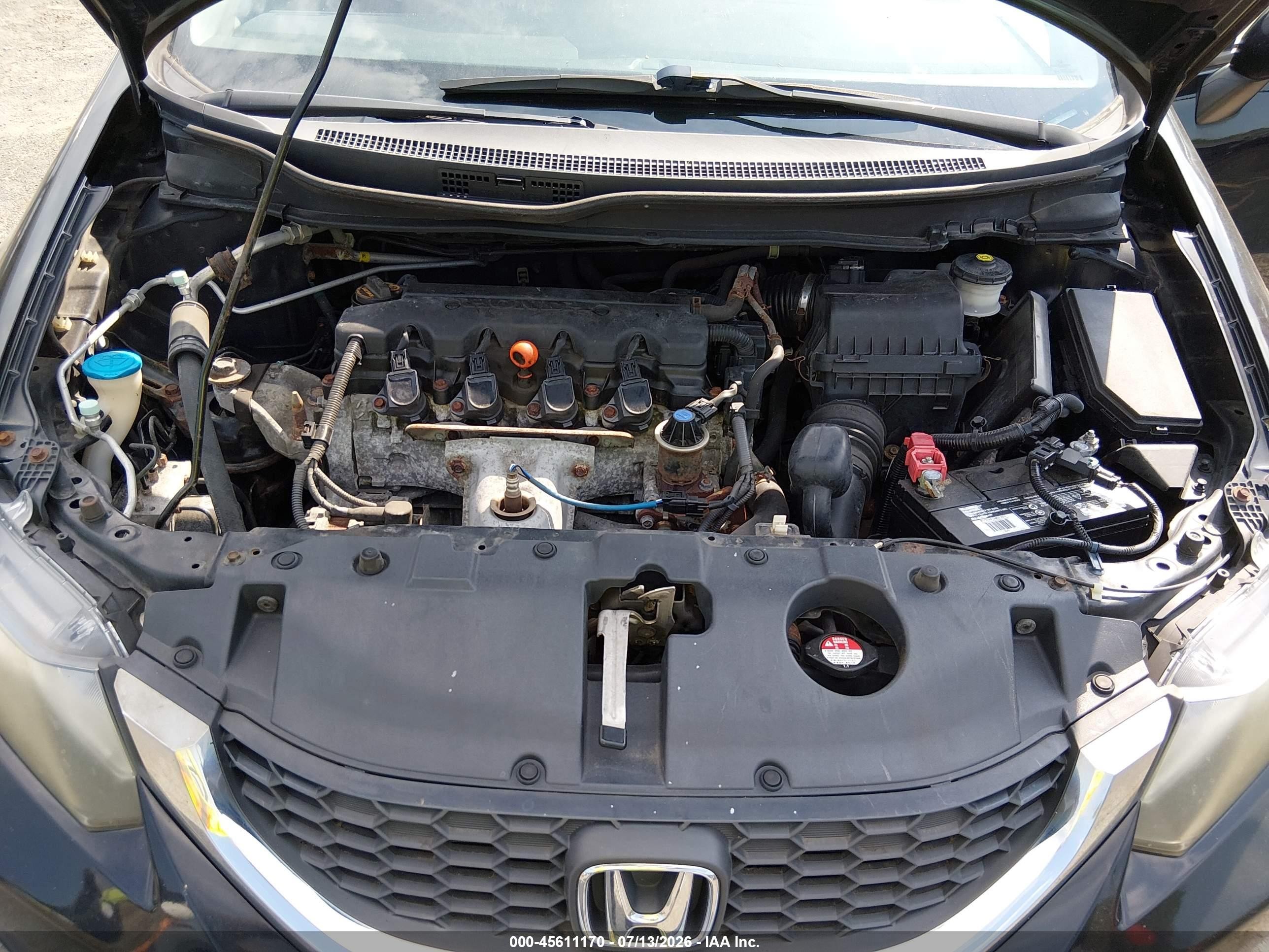 2013 Honda Civic Lx Черный vin: 19XFB2F57DE018835