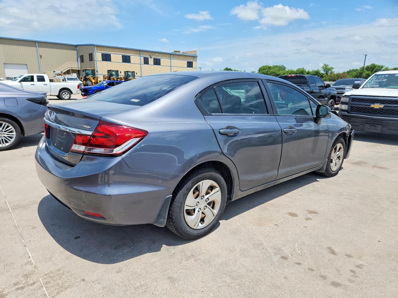 2013 Honda Civic Lx Gray vin: 19XFB2F57DE020150