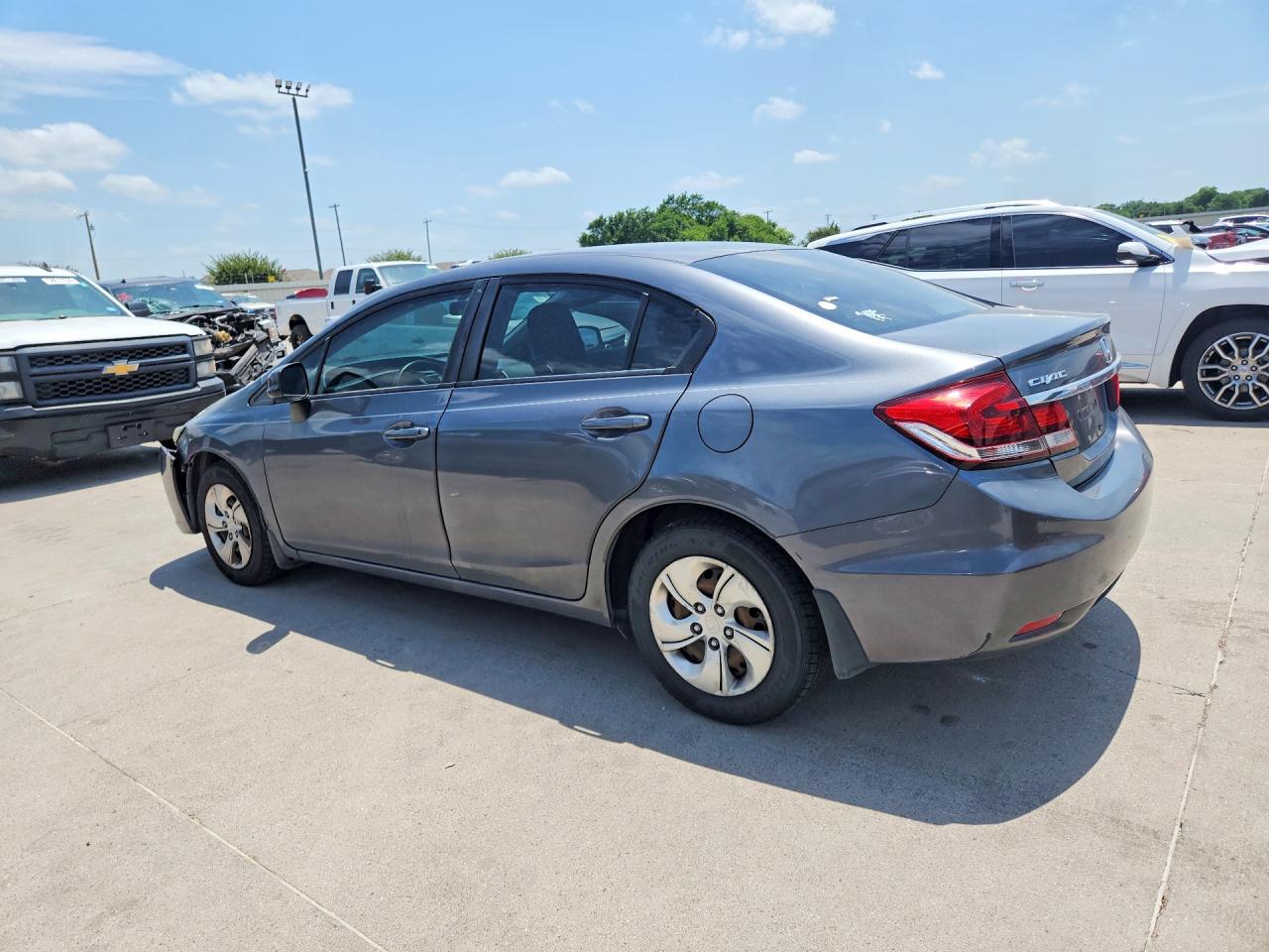 2013 Honda Civic Lx Gray vin: 19XFB2F57DE020150