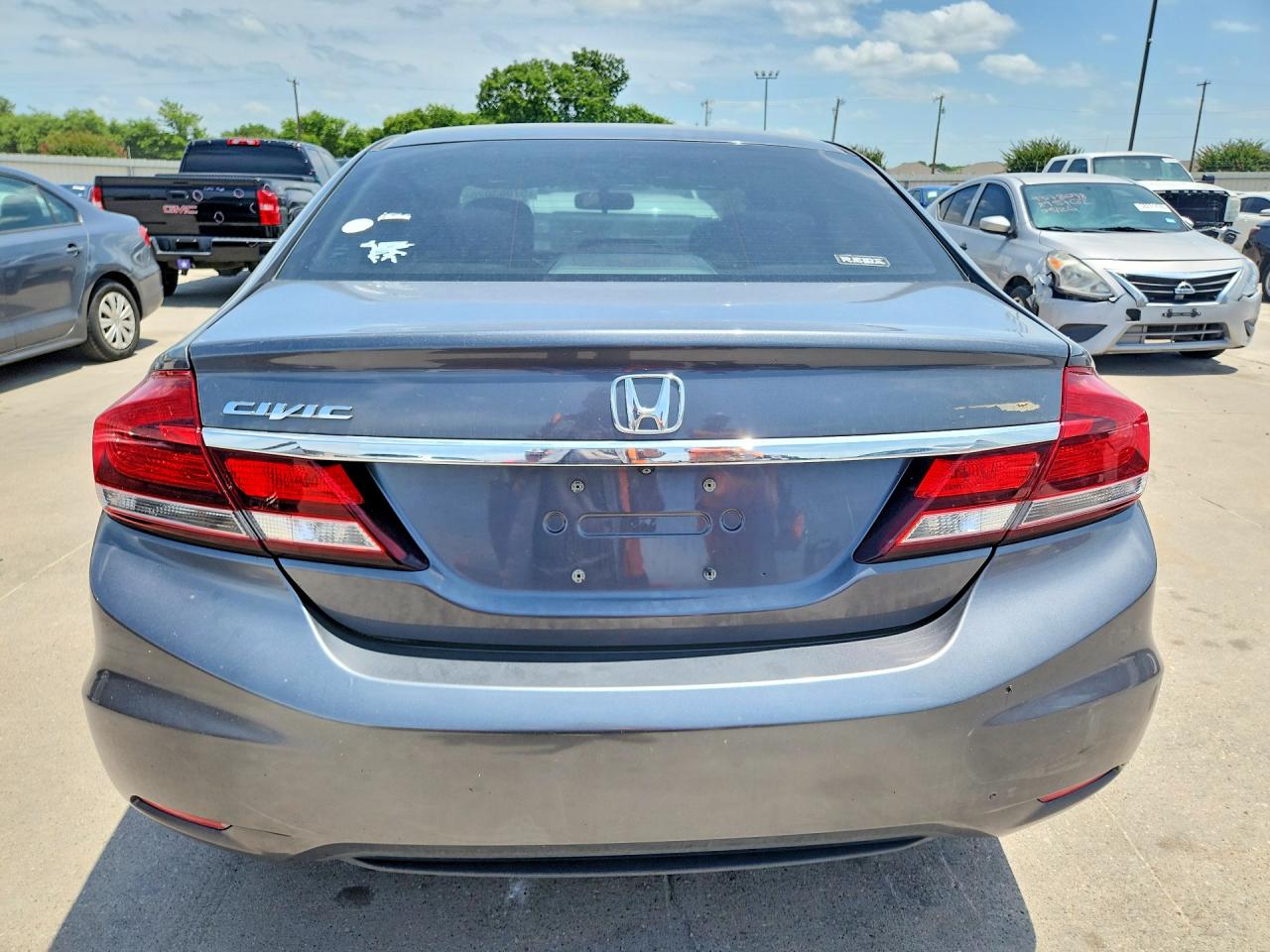 2013 Honda Civic Lx Gray vin: 19XFB2F57DE020150