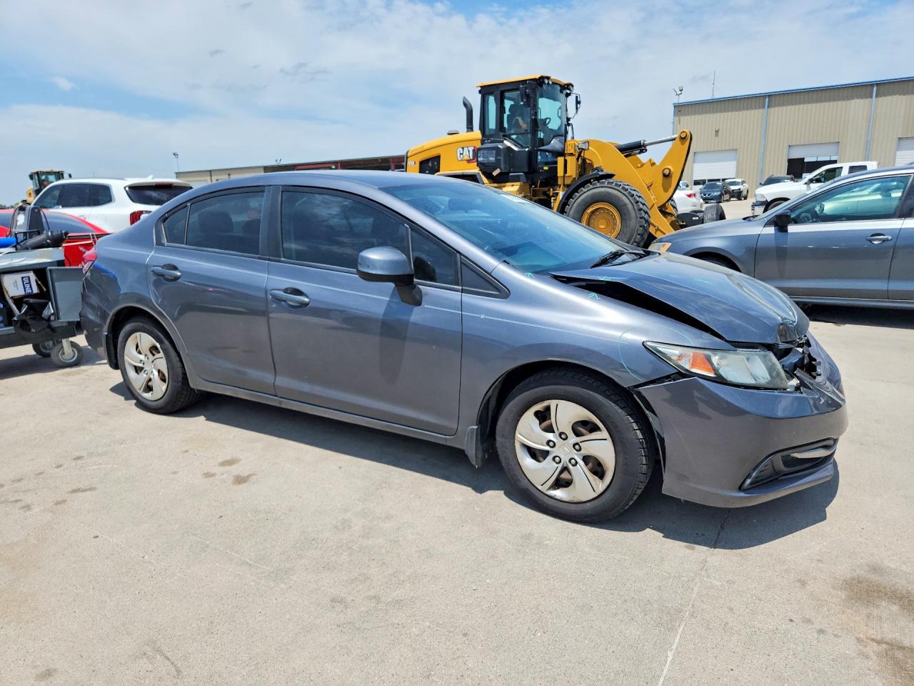 2013 Honda Civic Lx Gray vin: 19XFB2F57DE020150