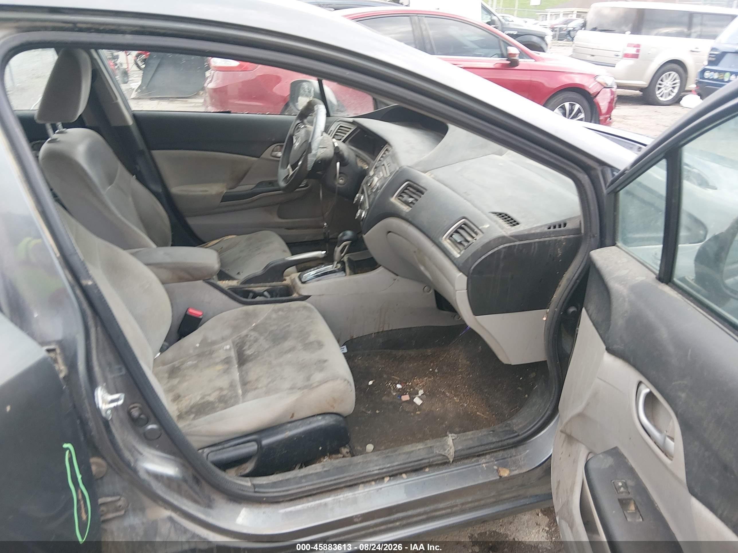 2013 Honda Civic Lx Gray vin: 19XFB2F57DE028135