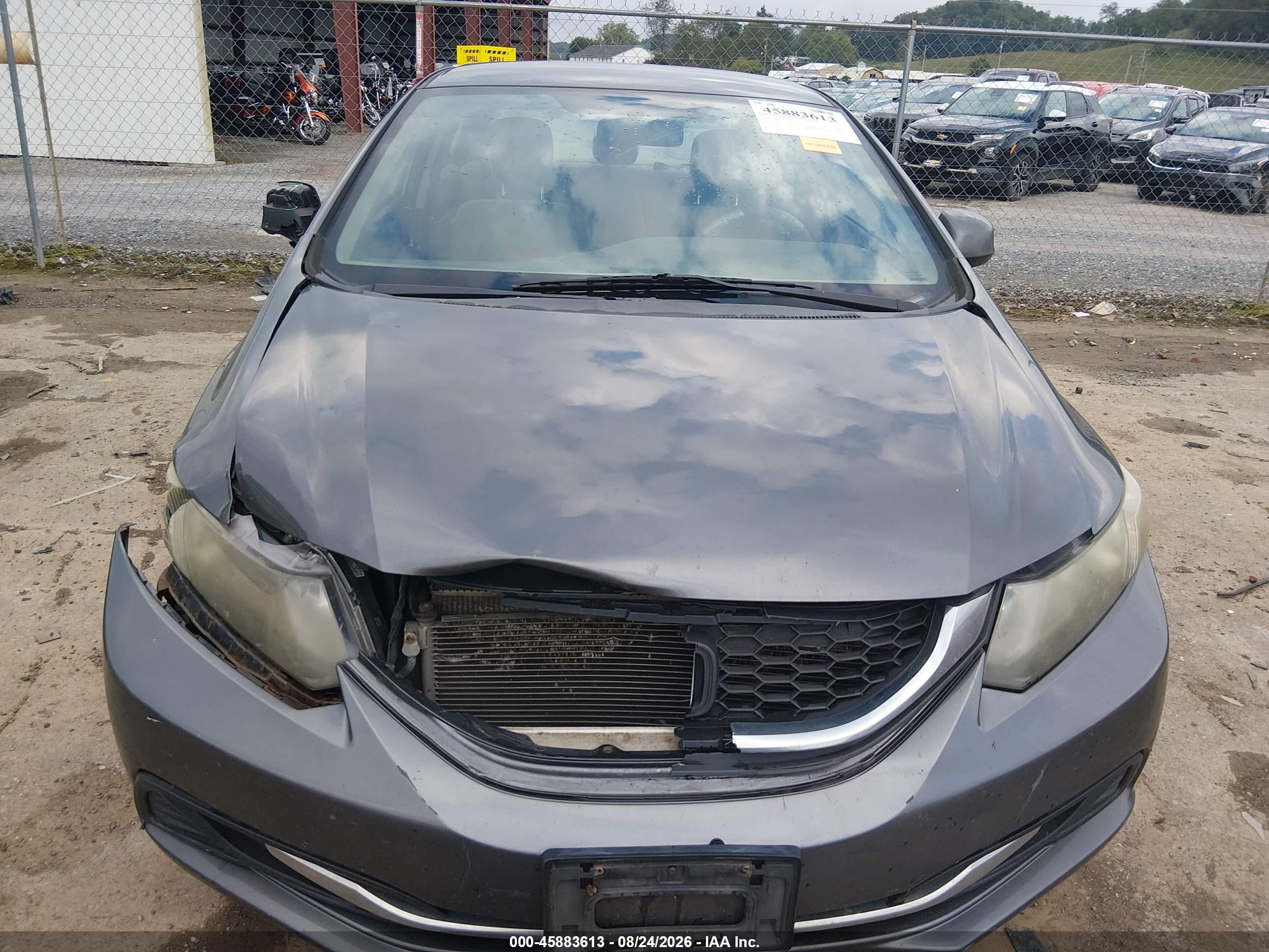 2013 Honda Civic Lx Gray vin: 19XFB2F57DE028135