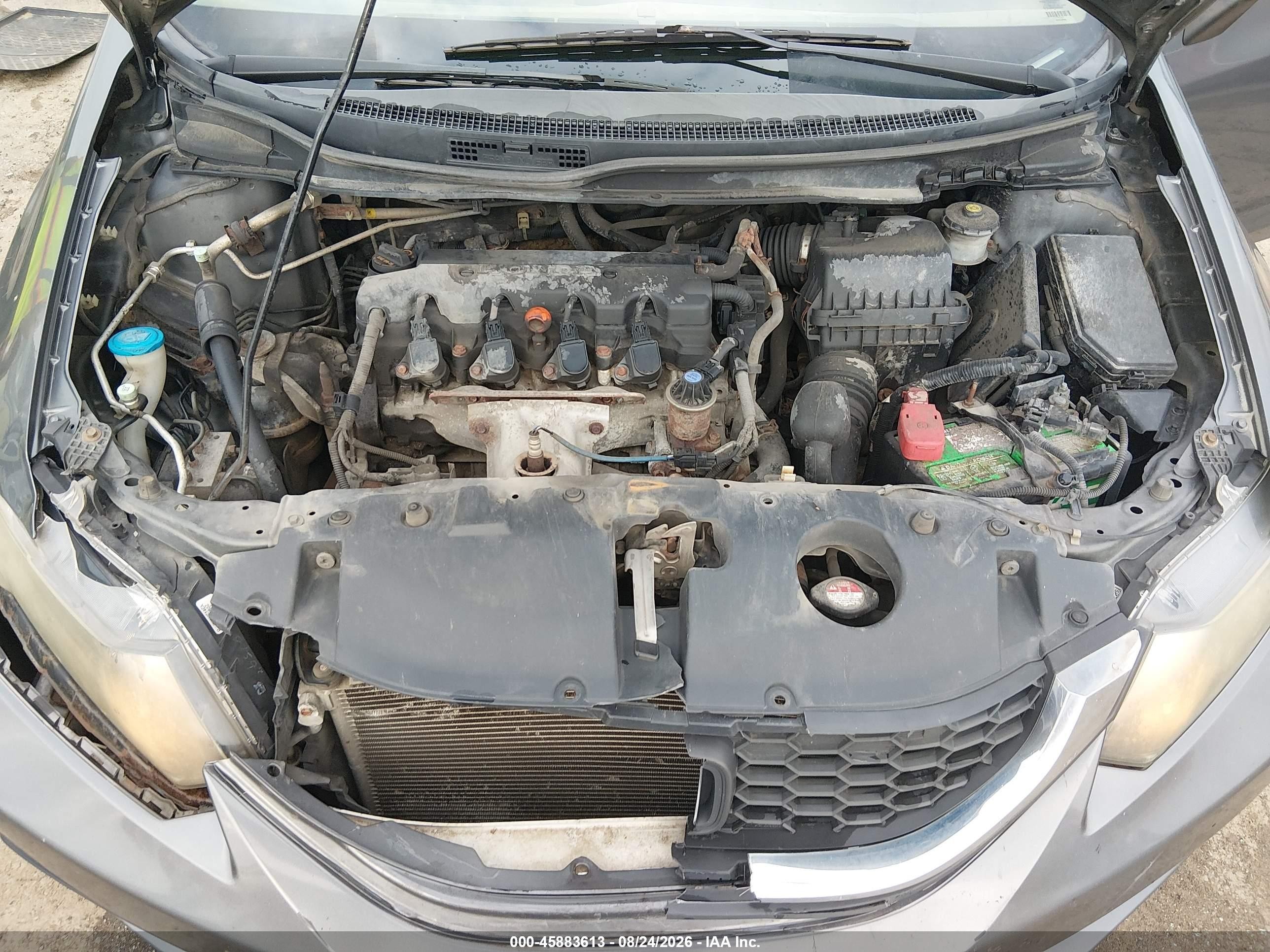 2013 Honda Civic Lx Gray vin: 19XFB2F57DE028135