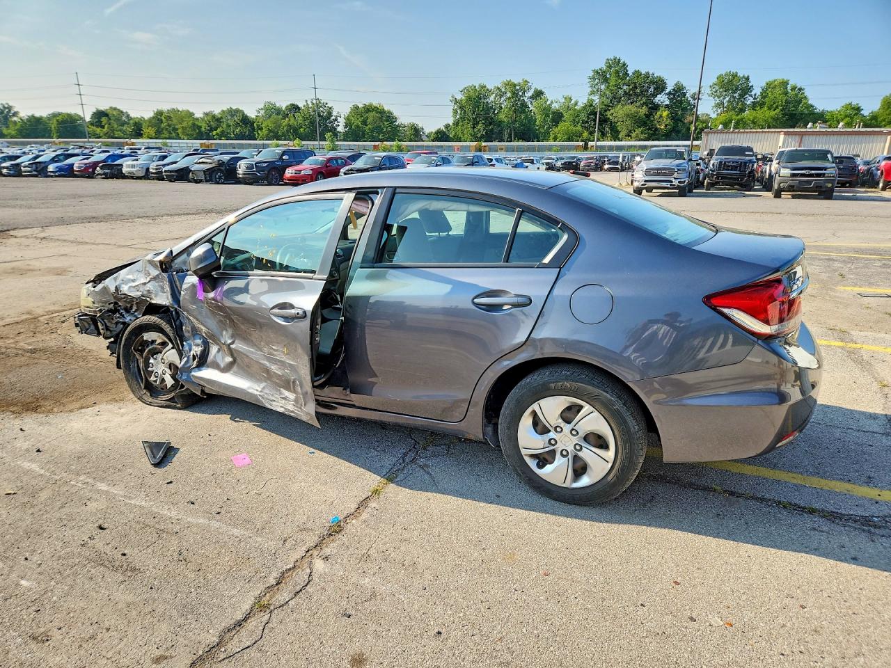 2013 Honda Civic Lx Gray vin: 19XFB2F57DE028684