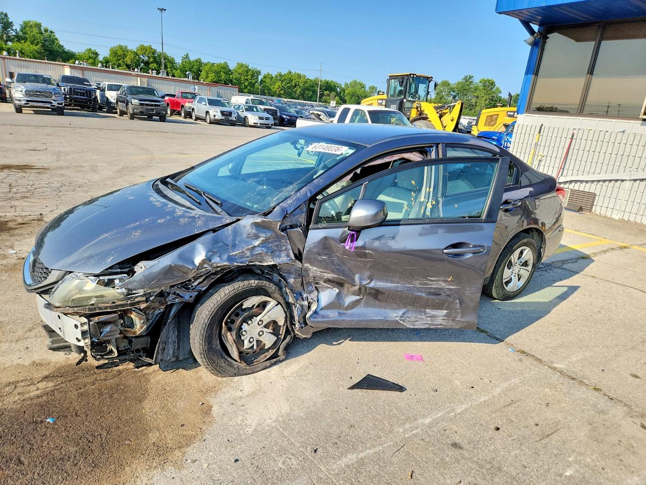 2013 Honda Civic Lx Gray vin: 19XFB2F57DE028684