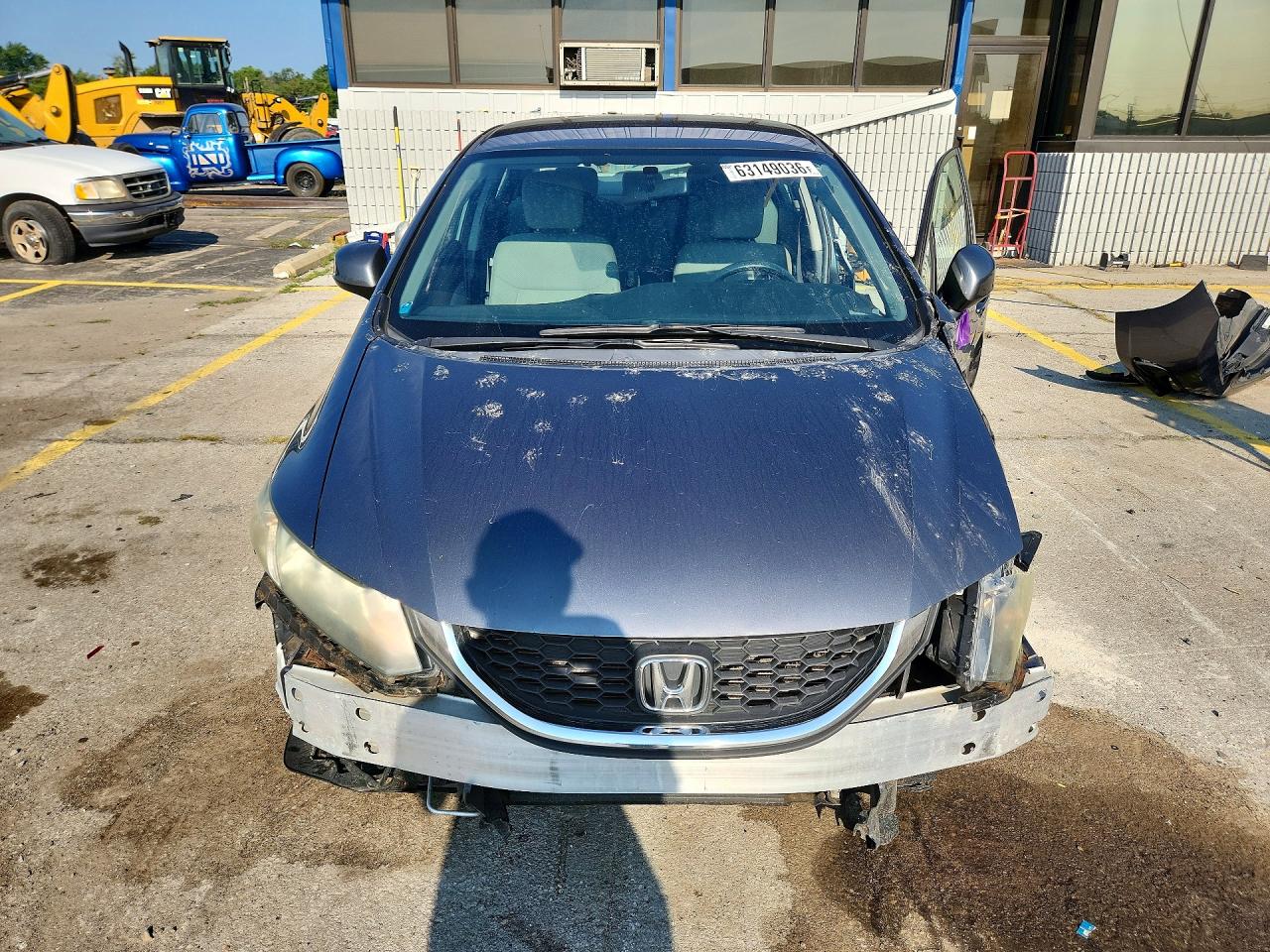 2013 Honda Civic Lx Gray vin: 19XFB2F57DE028684