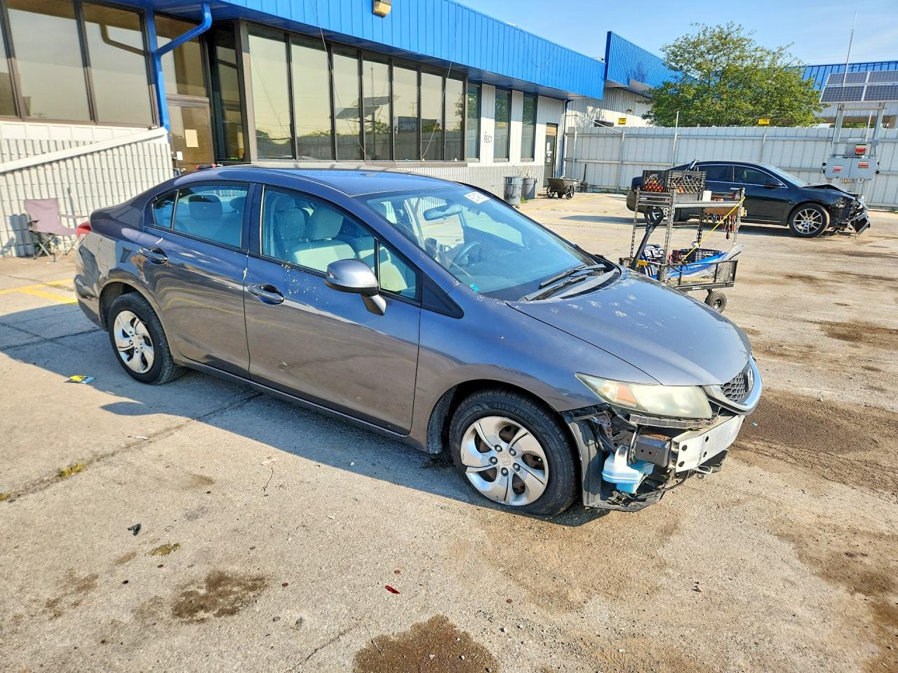 2013 Honda Civic Lx Gray vin: 19XFB2F57DE028684