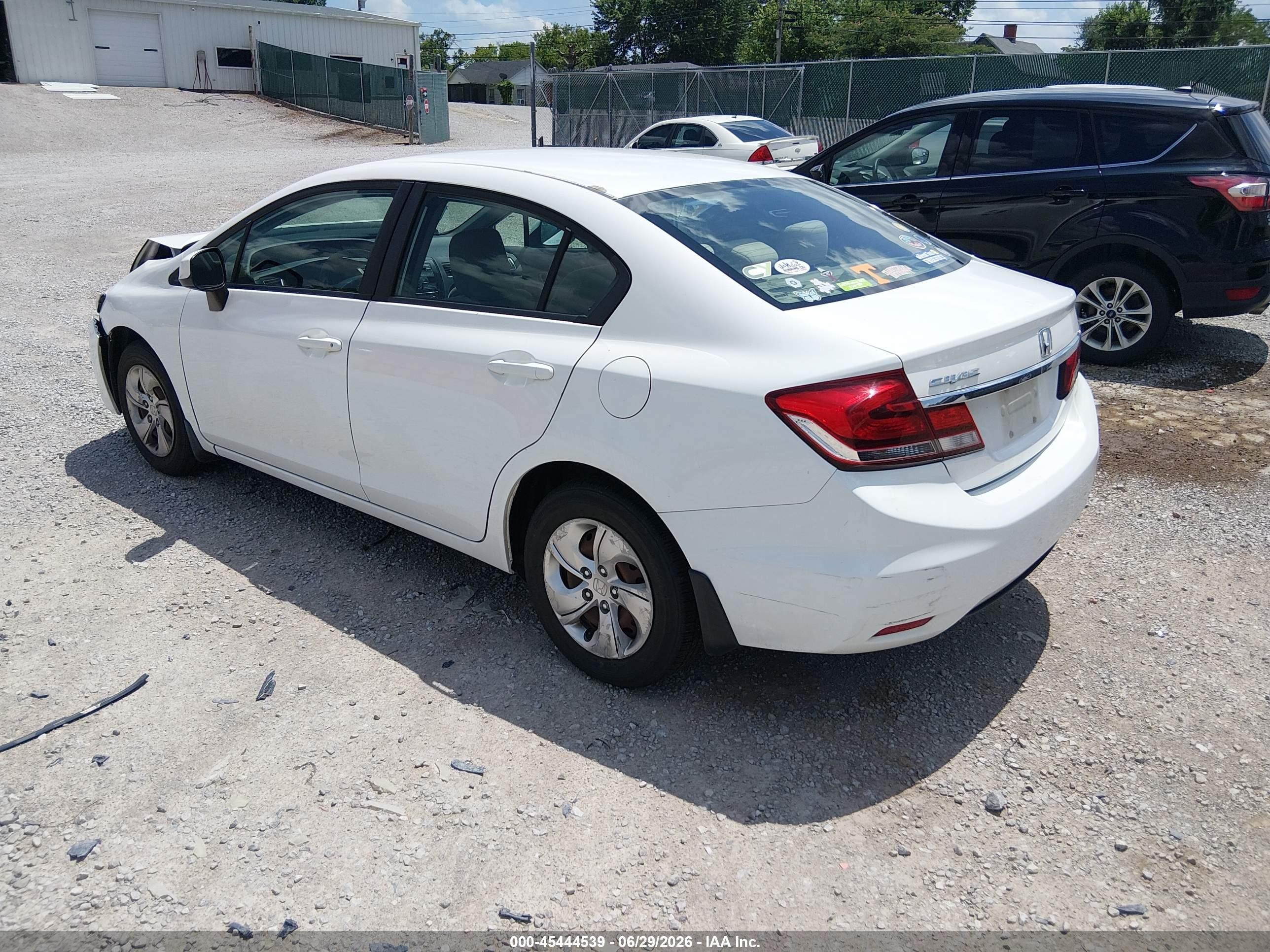 2013 Honda Civic Lx White vin: 19XFB2F57DE030208