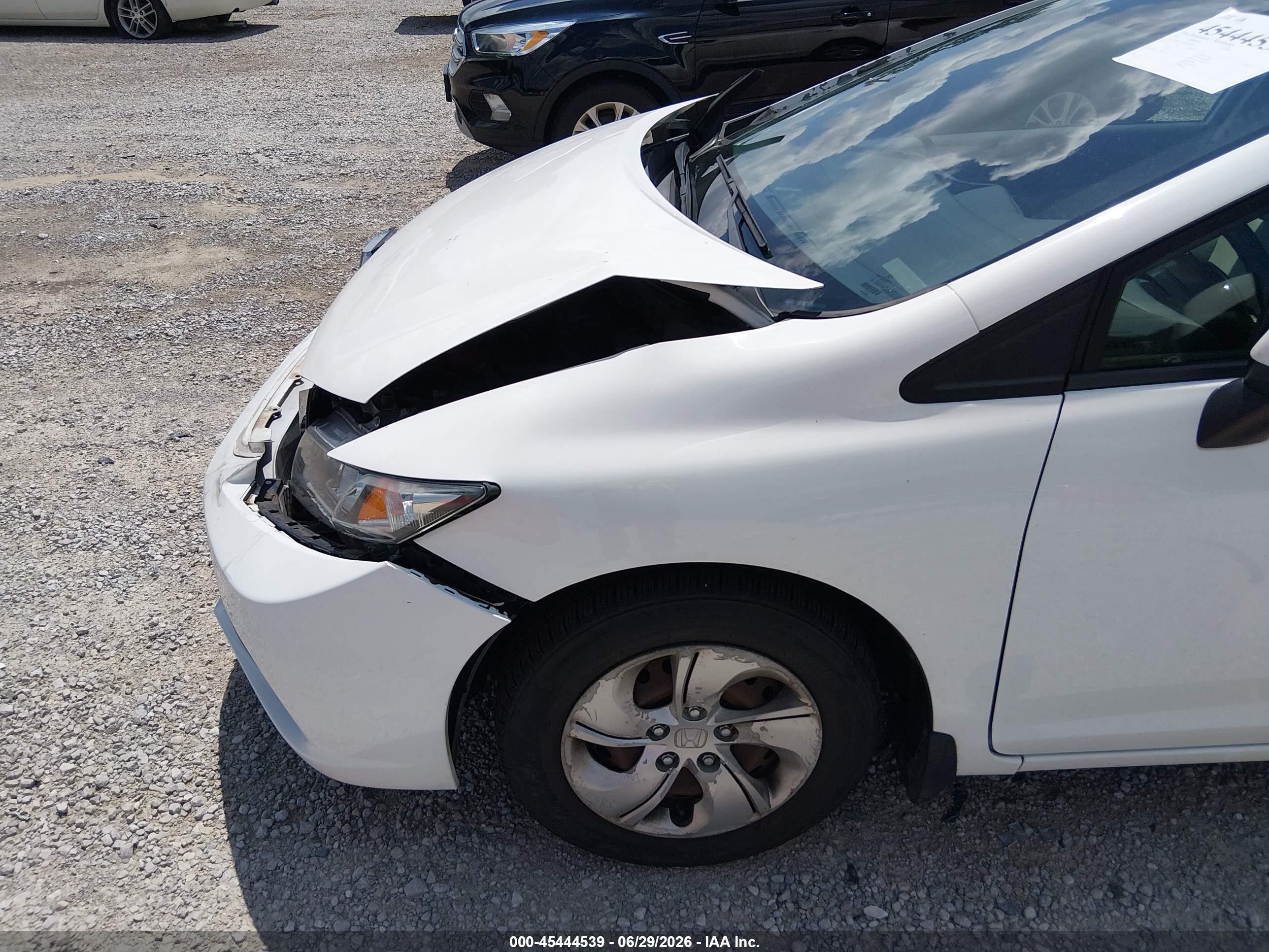 2013 Honda Civic Lx White vin: 19XFB2F57DE030208