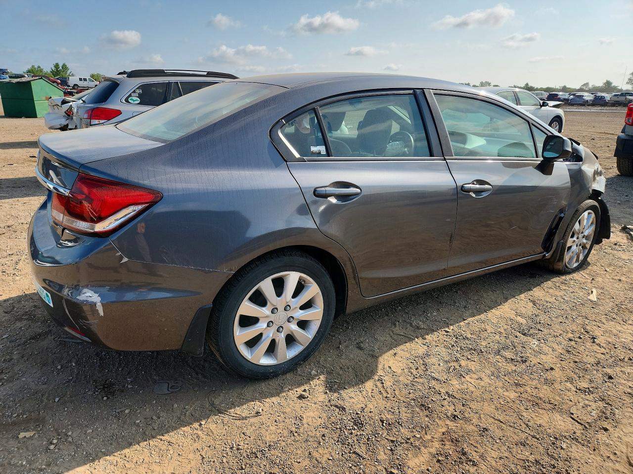 2013 Honda Civic Lx Gray vin: 19XFB2F57DE037630